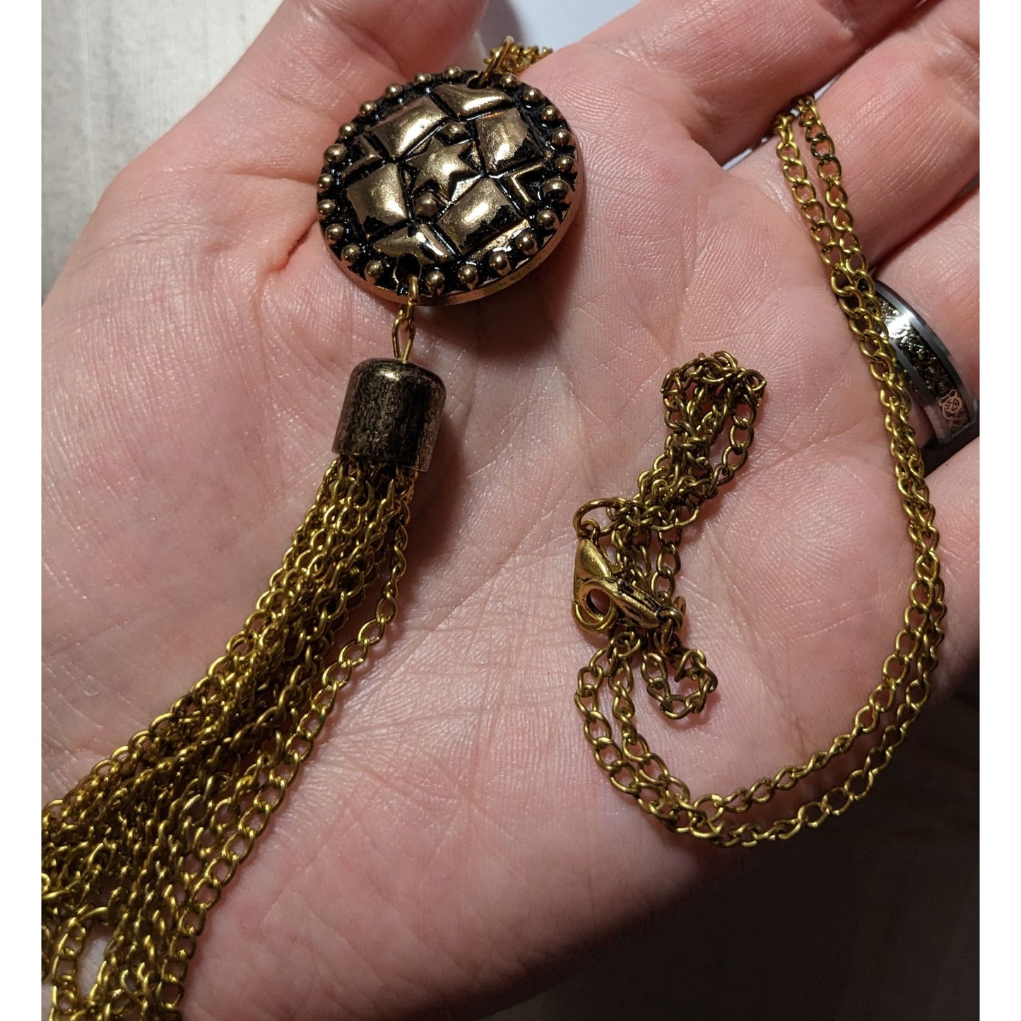 Gold Star Tassel Necklace