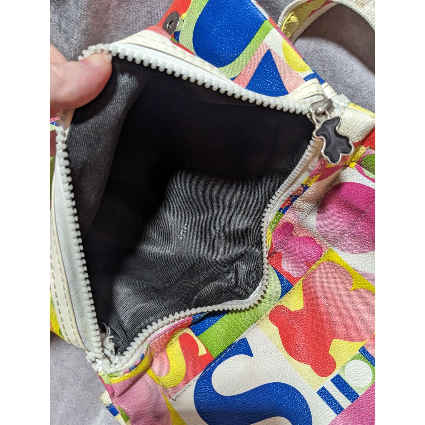 Tous Fold Over Zip Rainbow Crossbody Bag