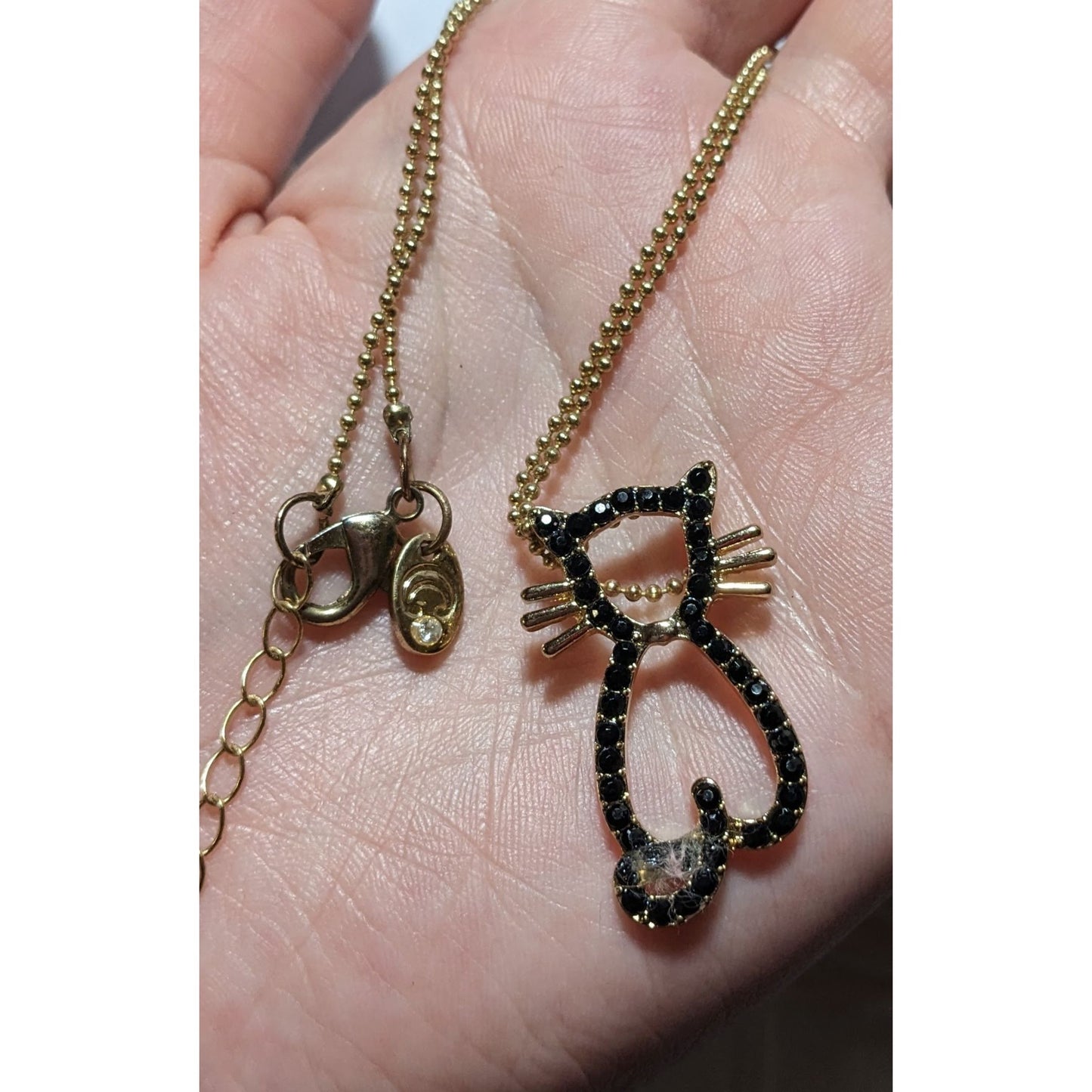 Charming Charlie Black Cat Necklace