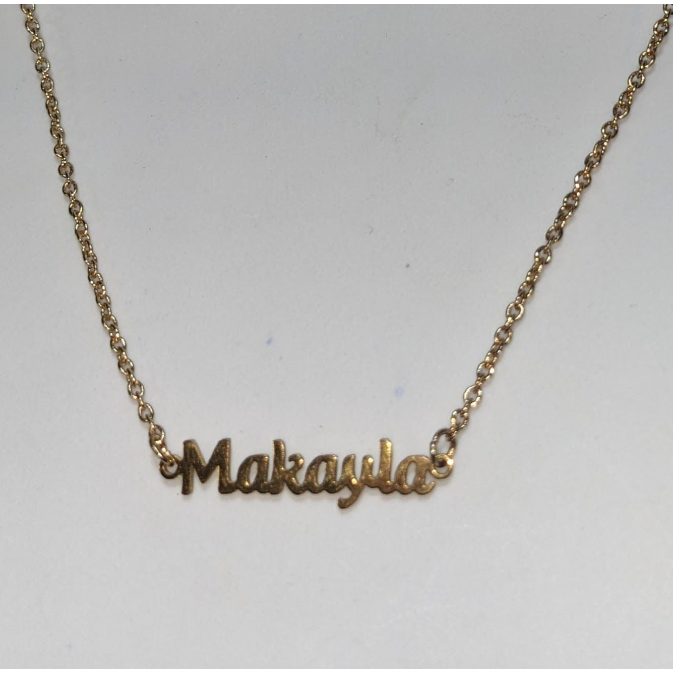 Marina De Buchi Gold Makayla Name Necklace Personalized Script Minimalist