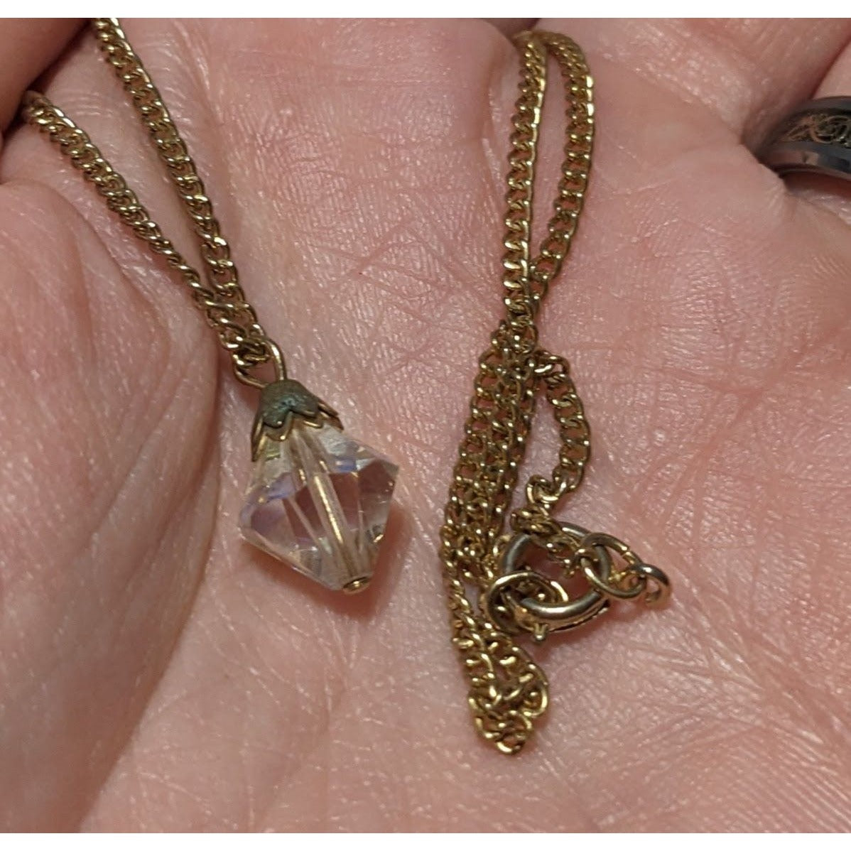 Minimalist Aurora Borealis Bead Necklace