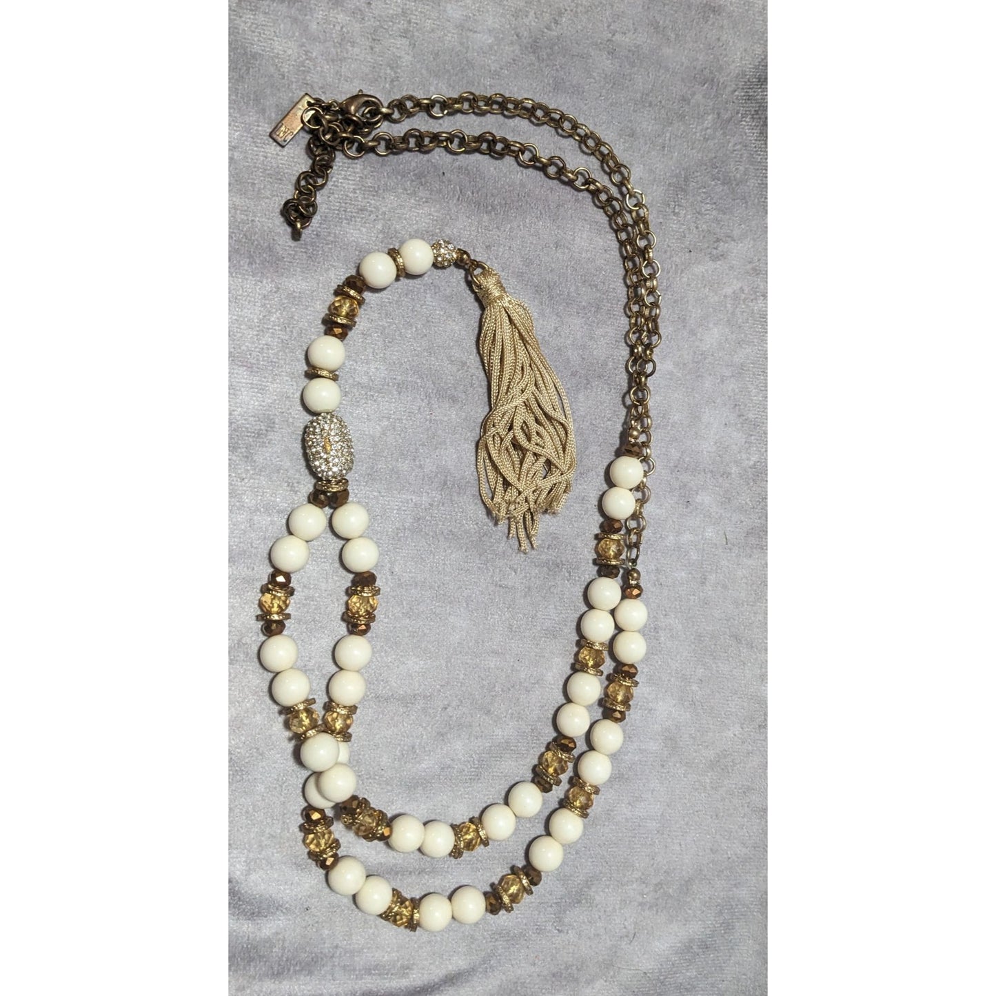 INC International Concepts Beaded Tassel Neckalce
