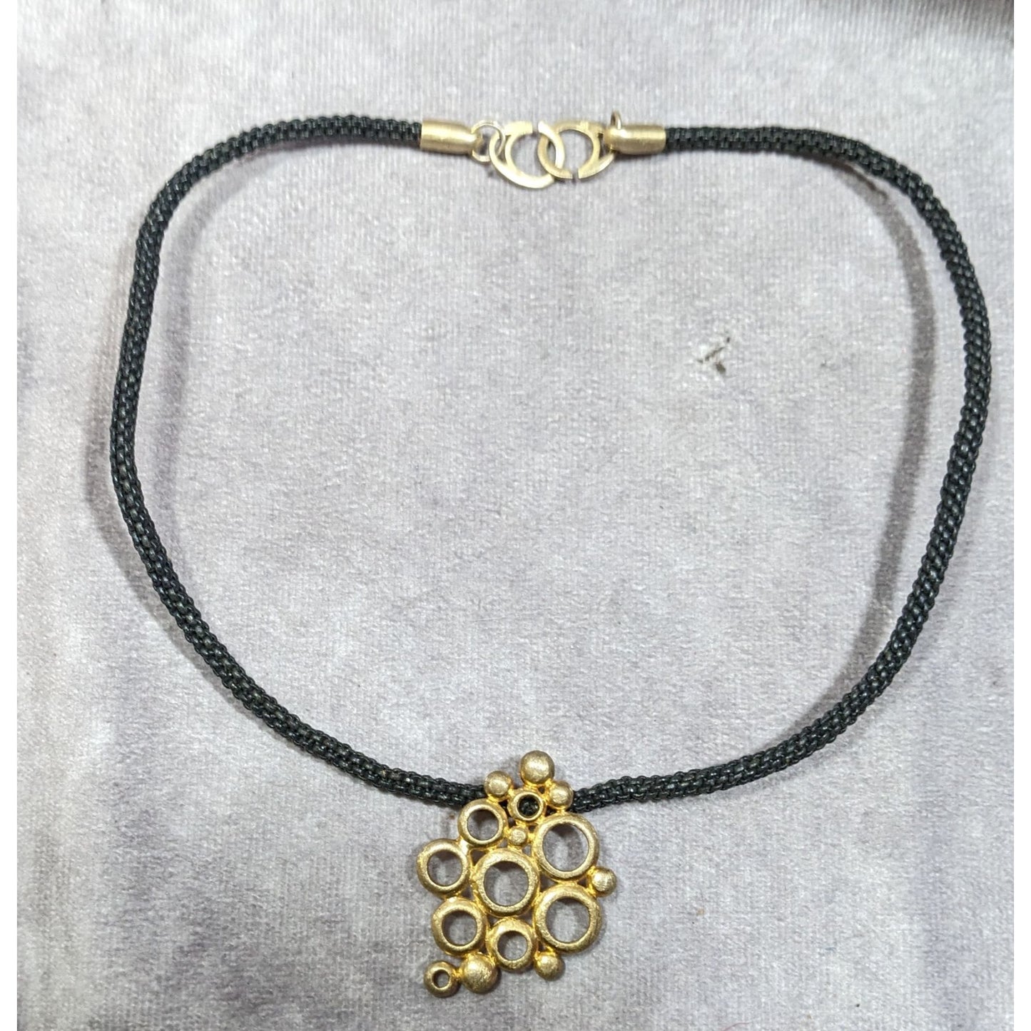 Unique Elegant Gold Tone Open Bubble Pendant Necklace