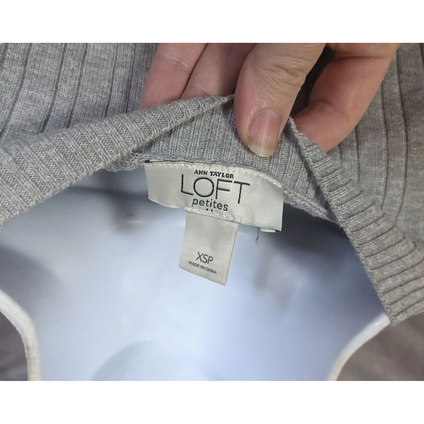 Ann Taylor Loft Petites Grey Sweater