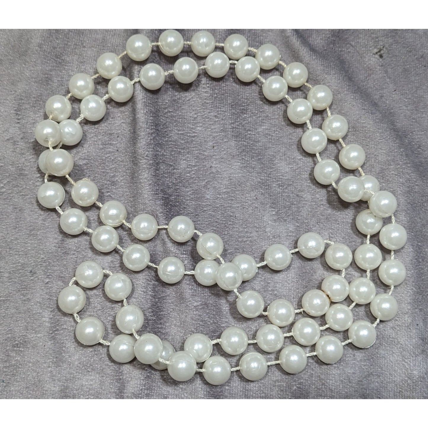 Elegant Glam Long Faux Pearl Necklace 46"