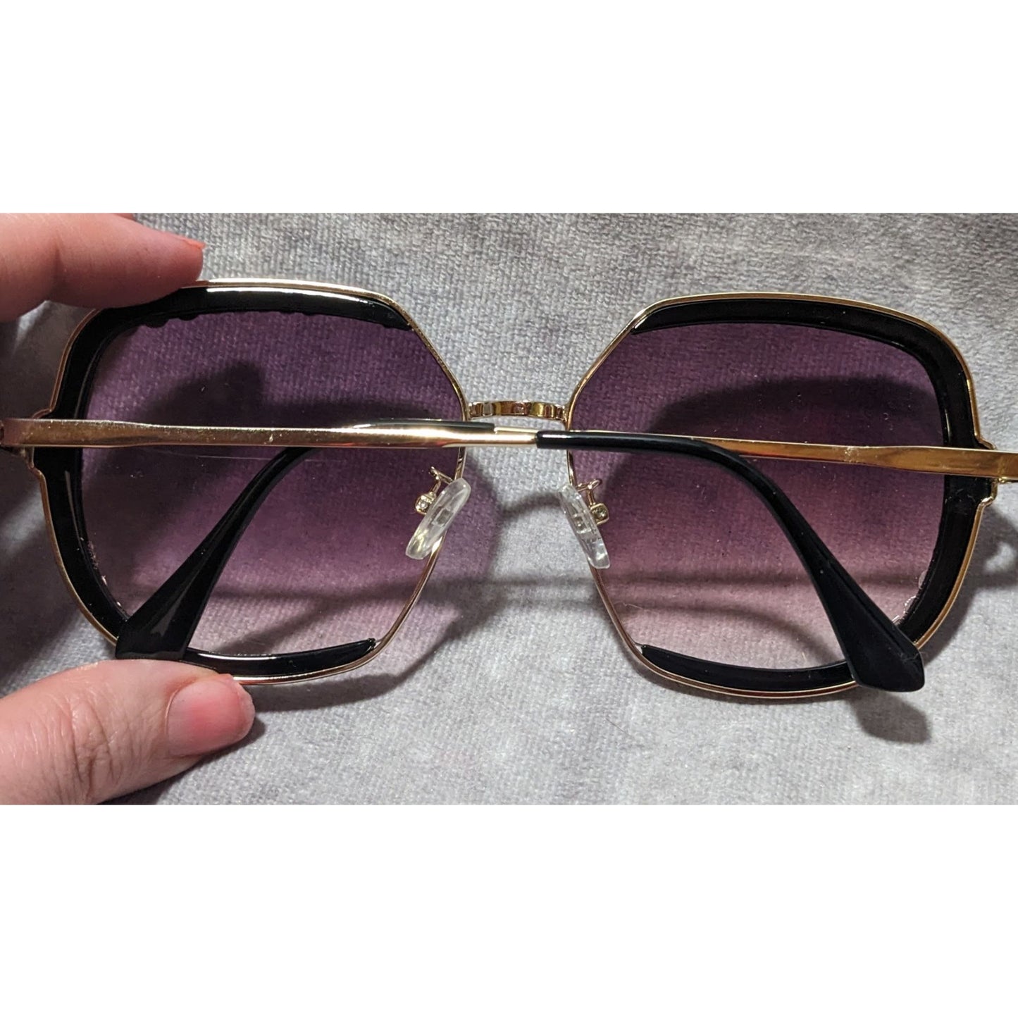 Rhinestone Glam Oversized Gradient Sunglasses