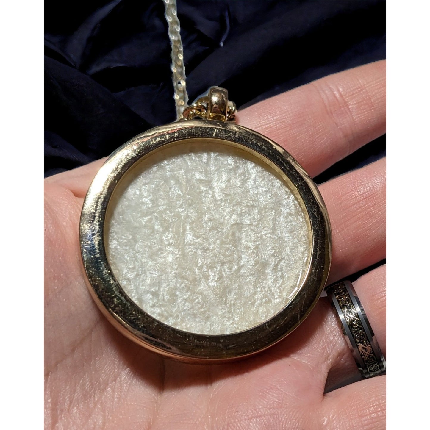 Charter Club Gold Lattice Medallion Necklace