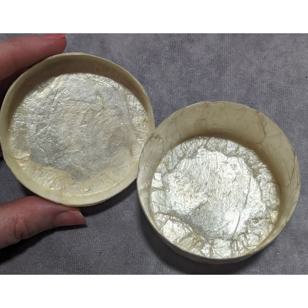 Vintage Capiz Shell Trinket Box