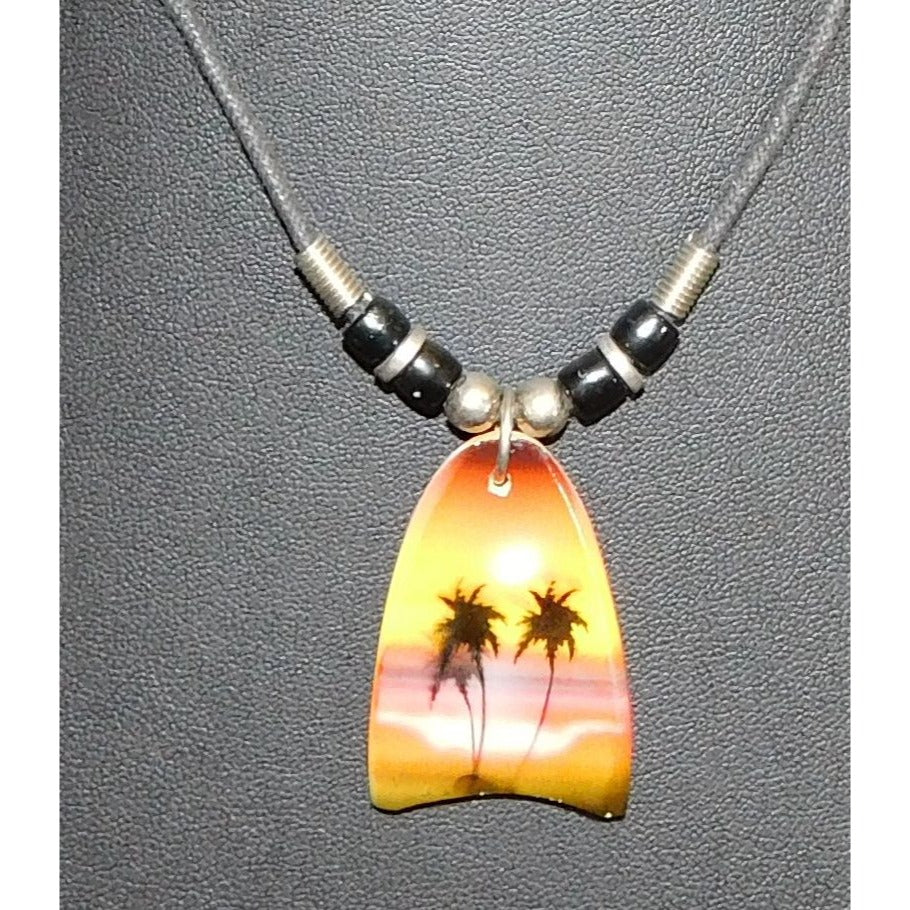 Vintage 90s Hawaiian Boogie Board Necklace