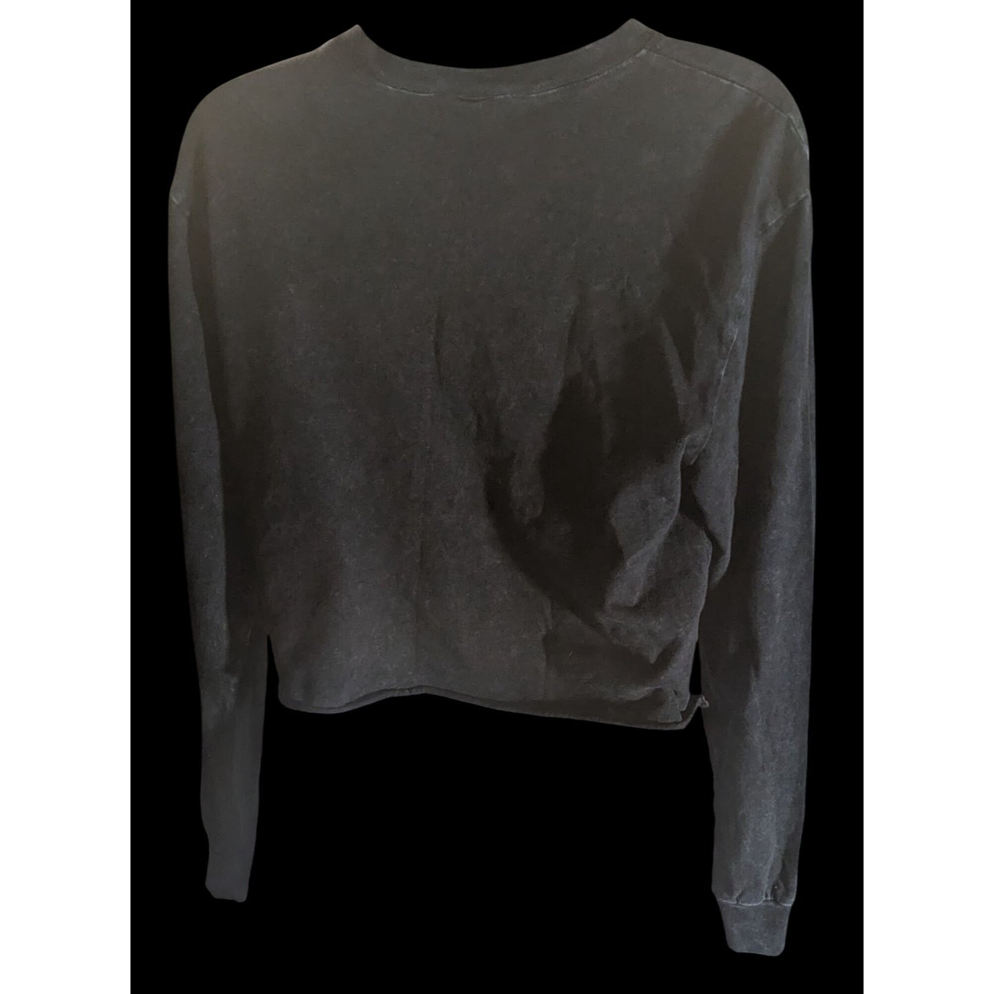 Wild Fable Venice Beach Crop Top Black Long Sleeve Grunge