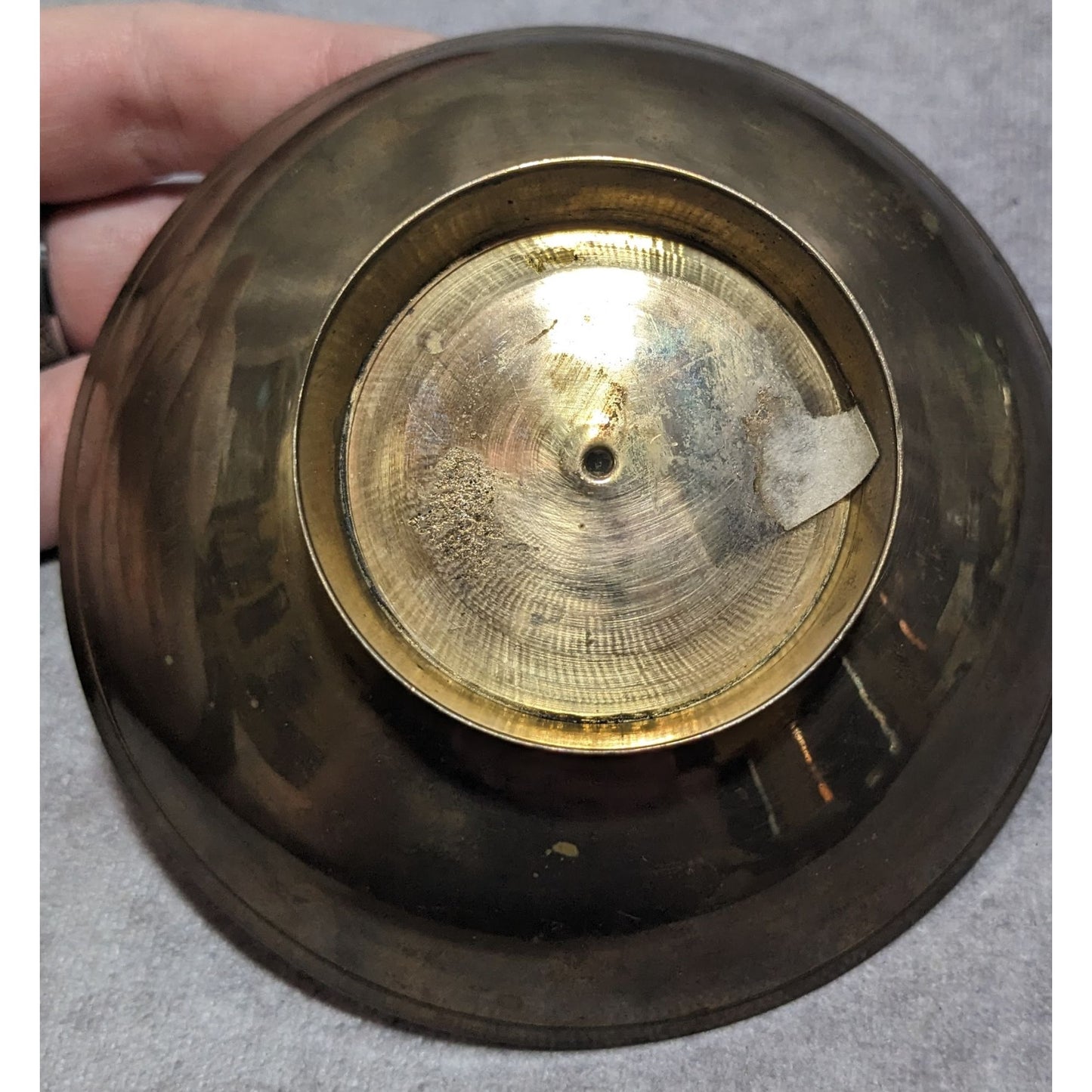 Vintage Brass Floral Bowl