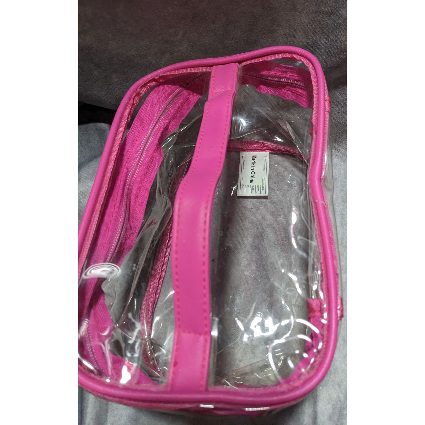 Pink And Clear Cosmetic Bag
