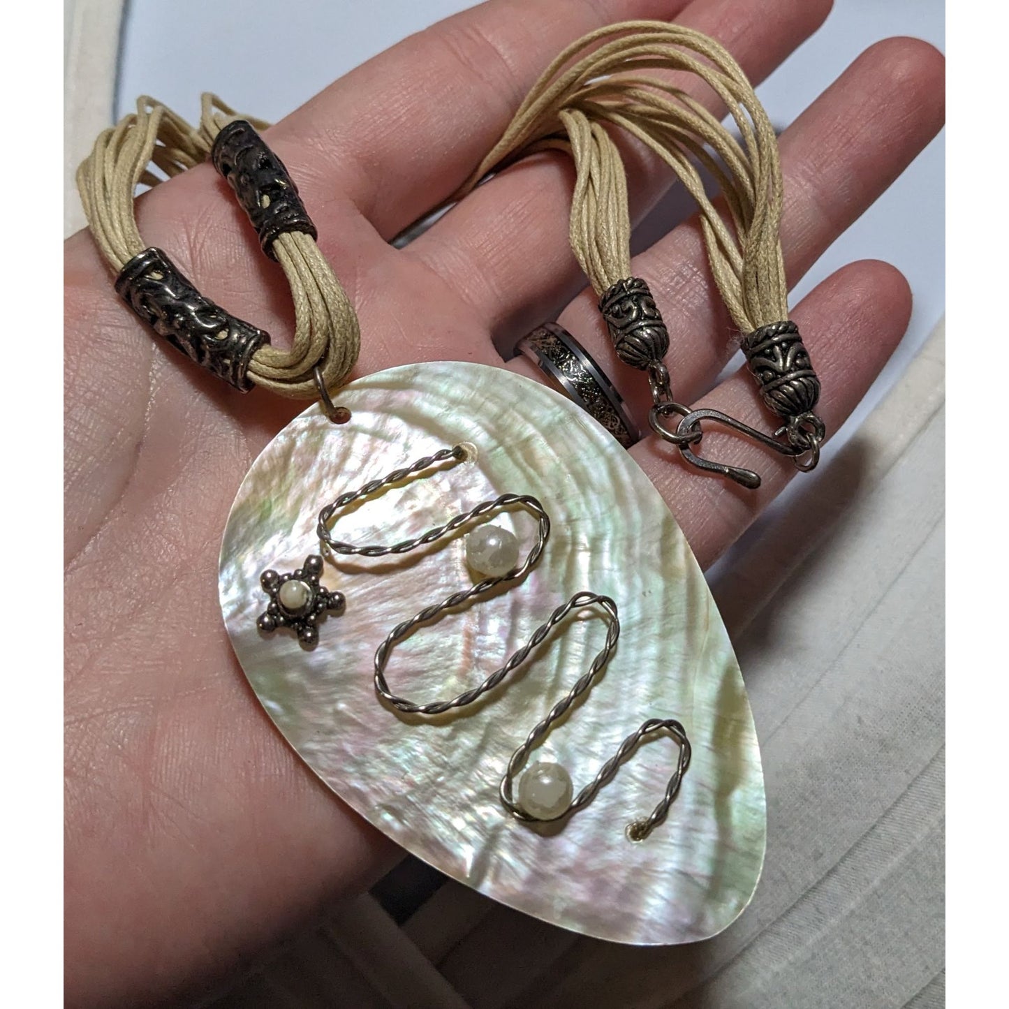 Artisan Shell Sculpture Necklace