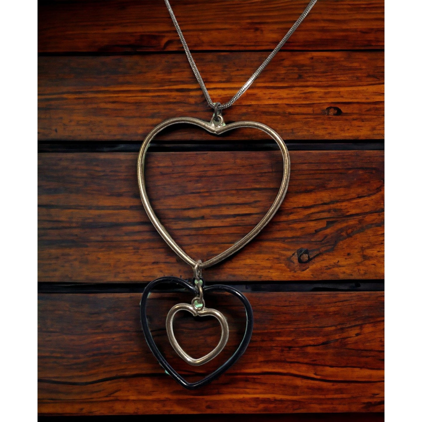 Modern Triple Heart Necklace