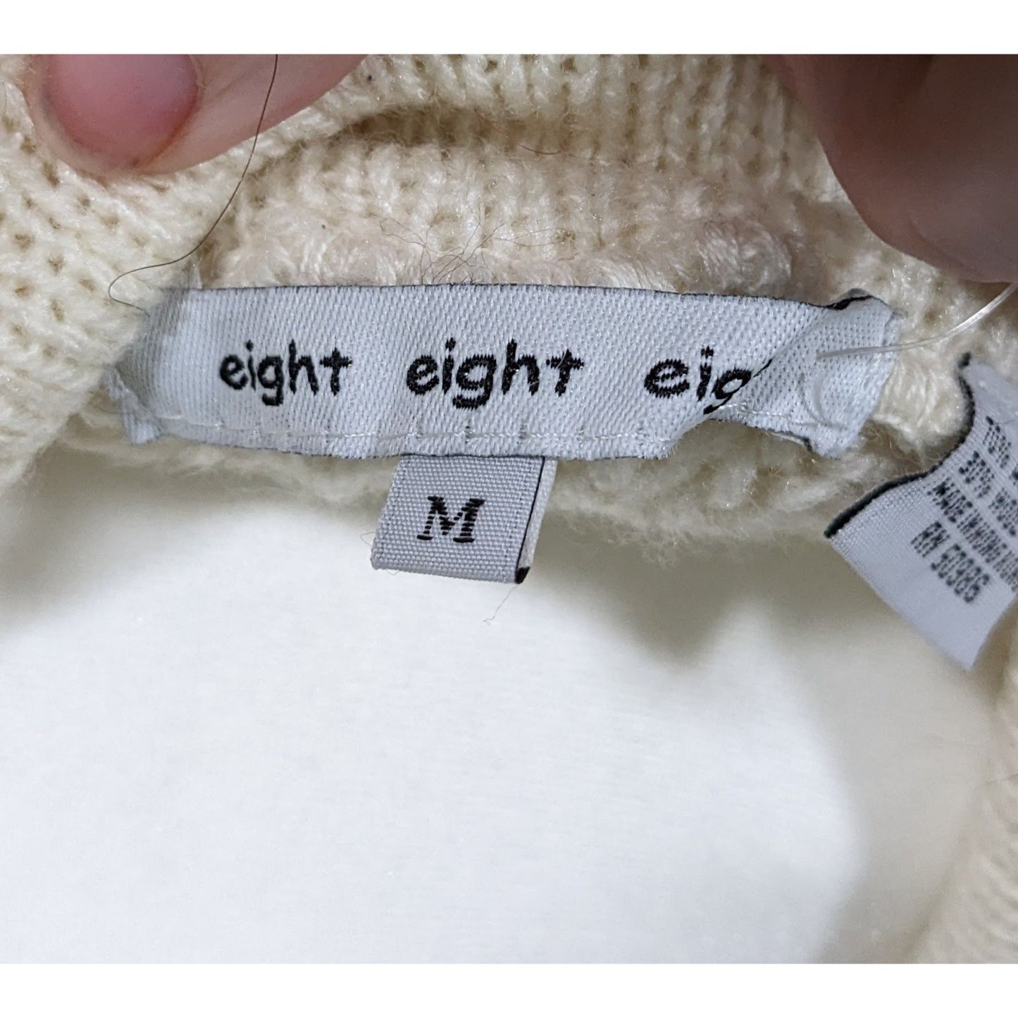 Retro Boho Chic Cream Knit Asymmetrical Poncho