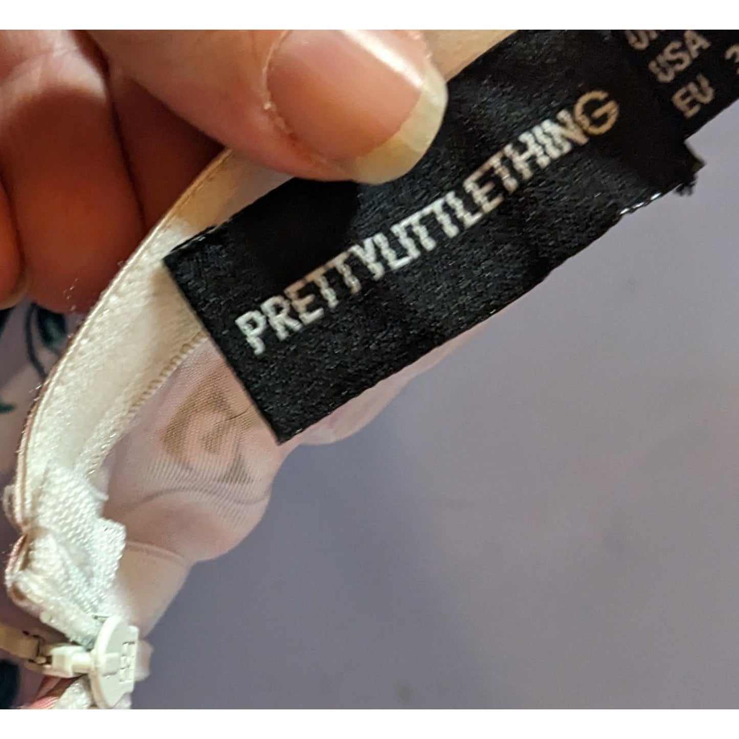 Pretty Little Things Pink Rose Print Twist Front Ruched Skirt Midi Dress