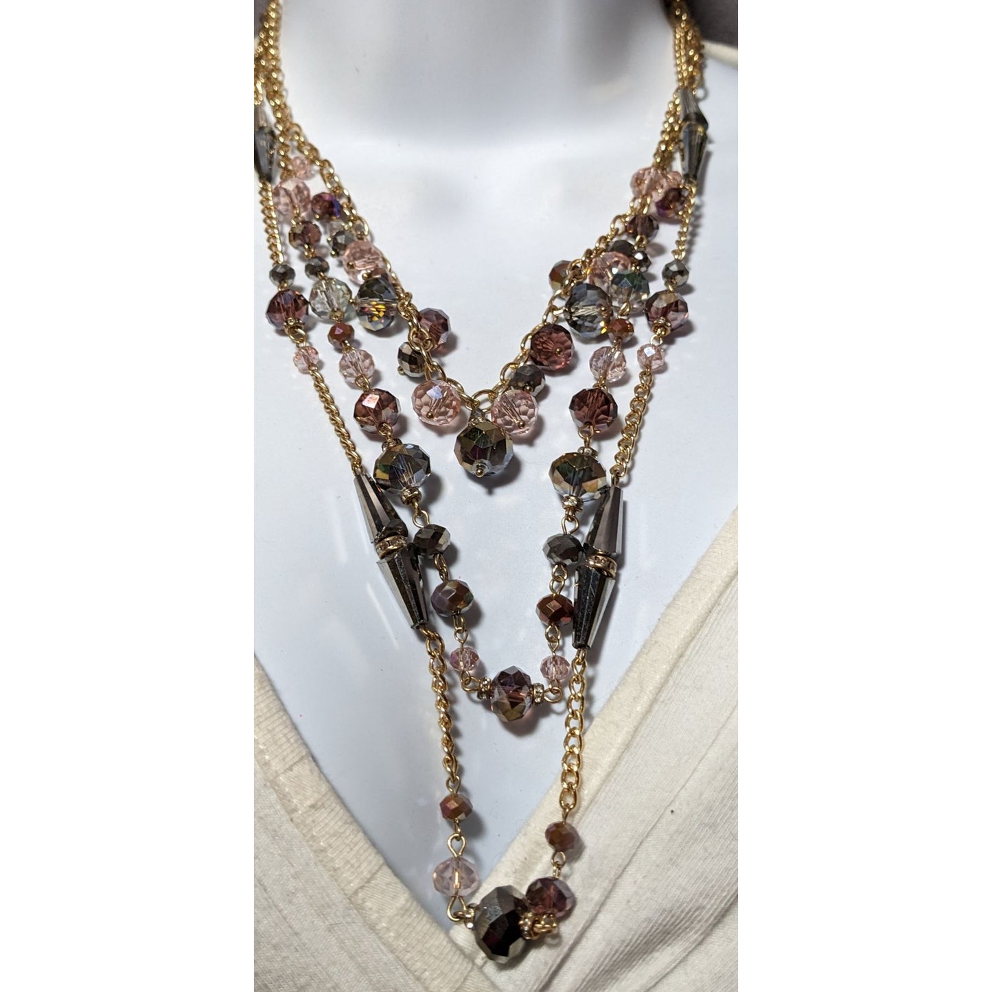 Ali Khan New York Glass Multilayer Necklace