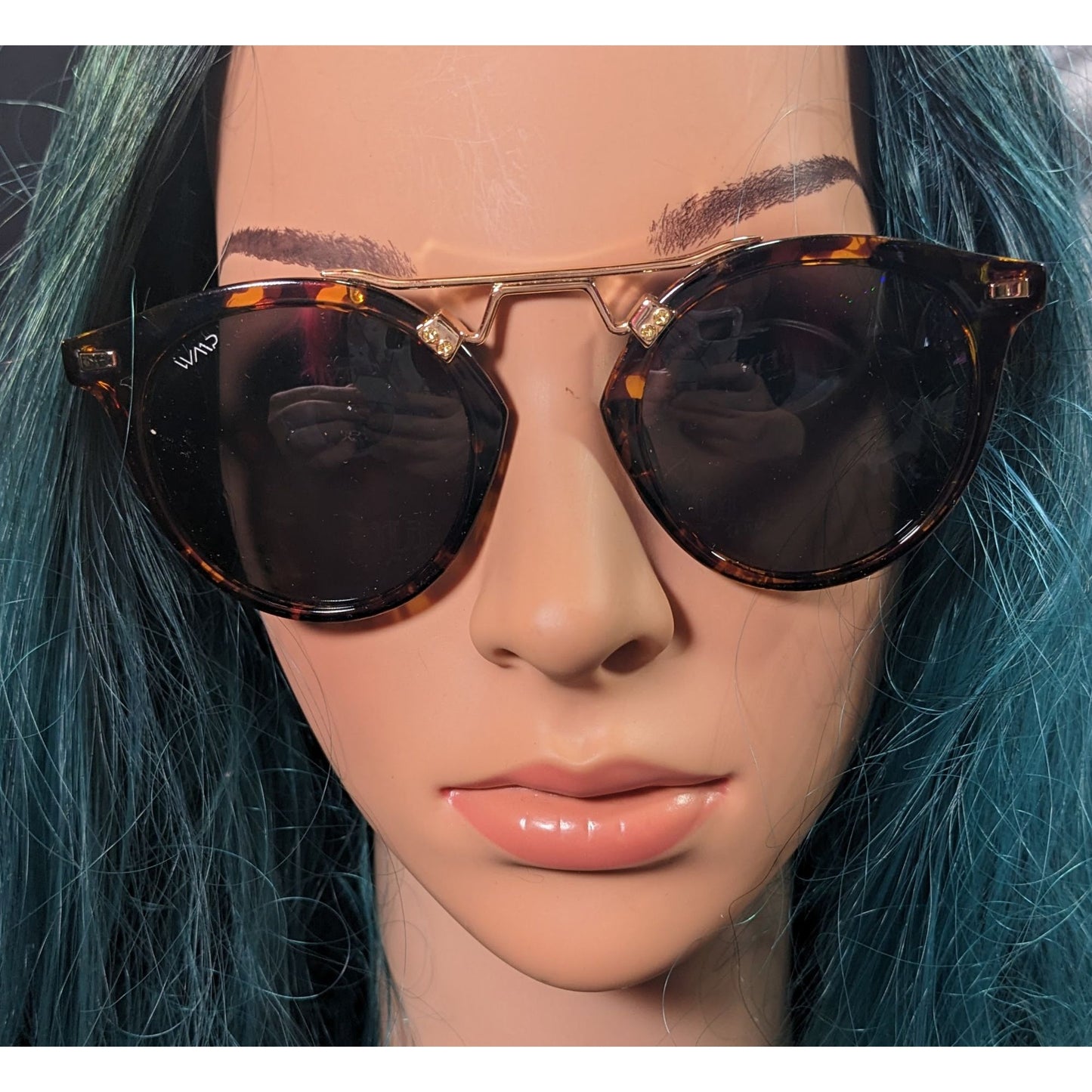 WMP Skyler Tortoise And Told Tone Retro Sunglasses