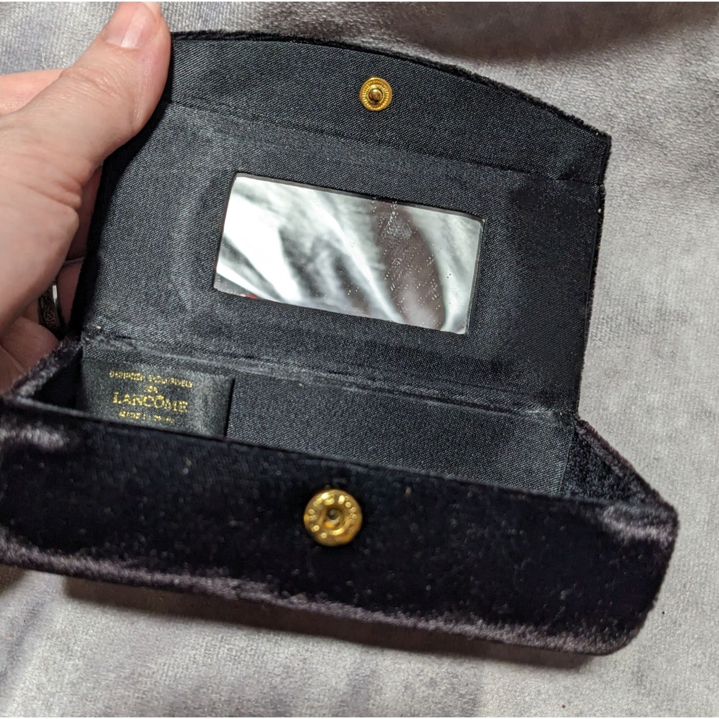 Lancome Black Studded Cosmetic Case