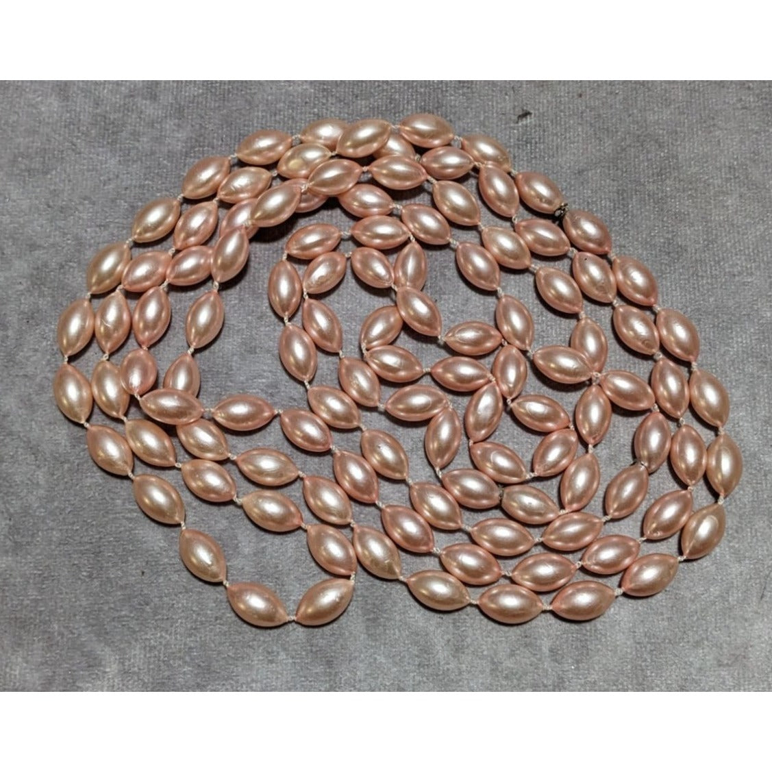 Vintage Pink Faux Pearl Necklace