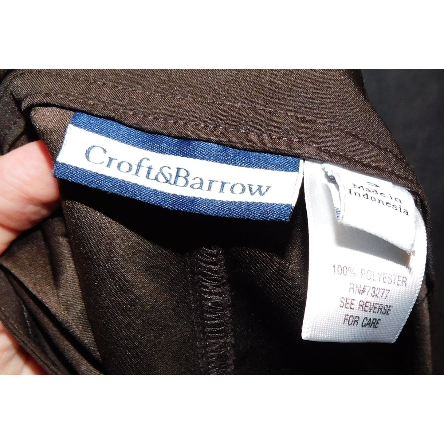 Preppy Croft & Barrow Brown Shorts With Tie Waist