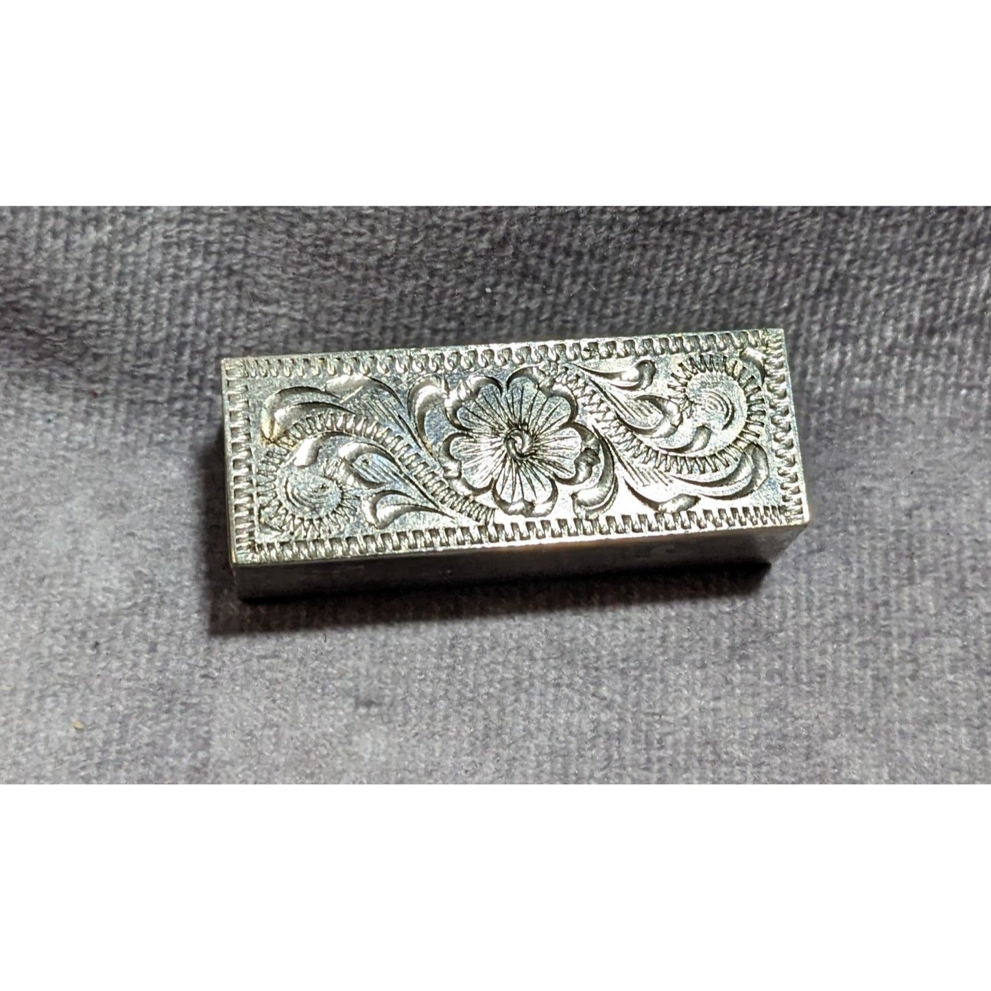 Vintage Alpaca Silver Floral Trinket
