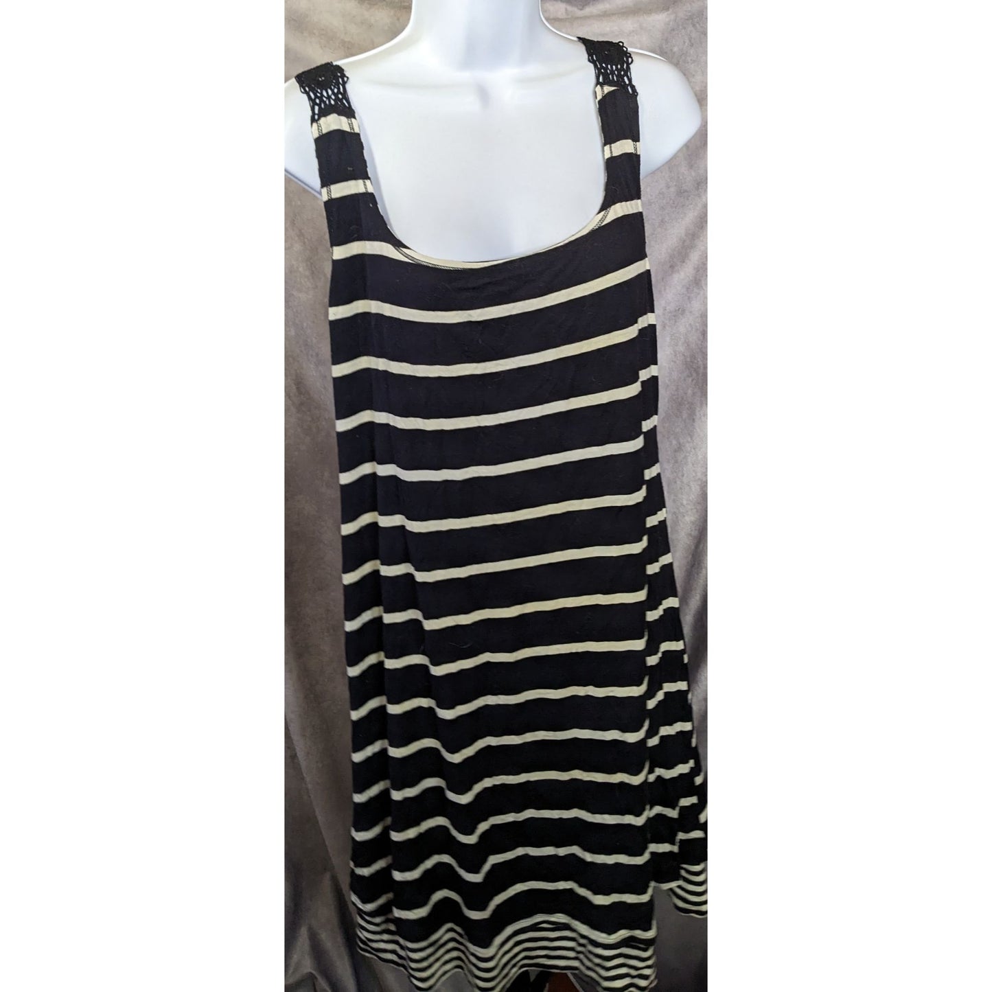 Black And White Stripe Reversible Dress