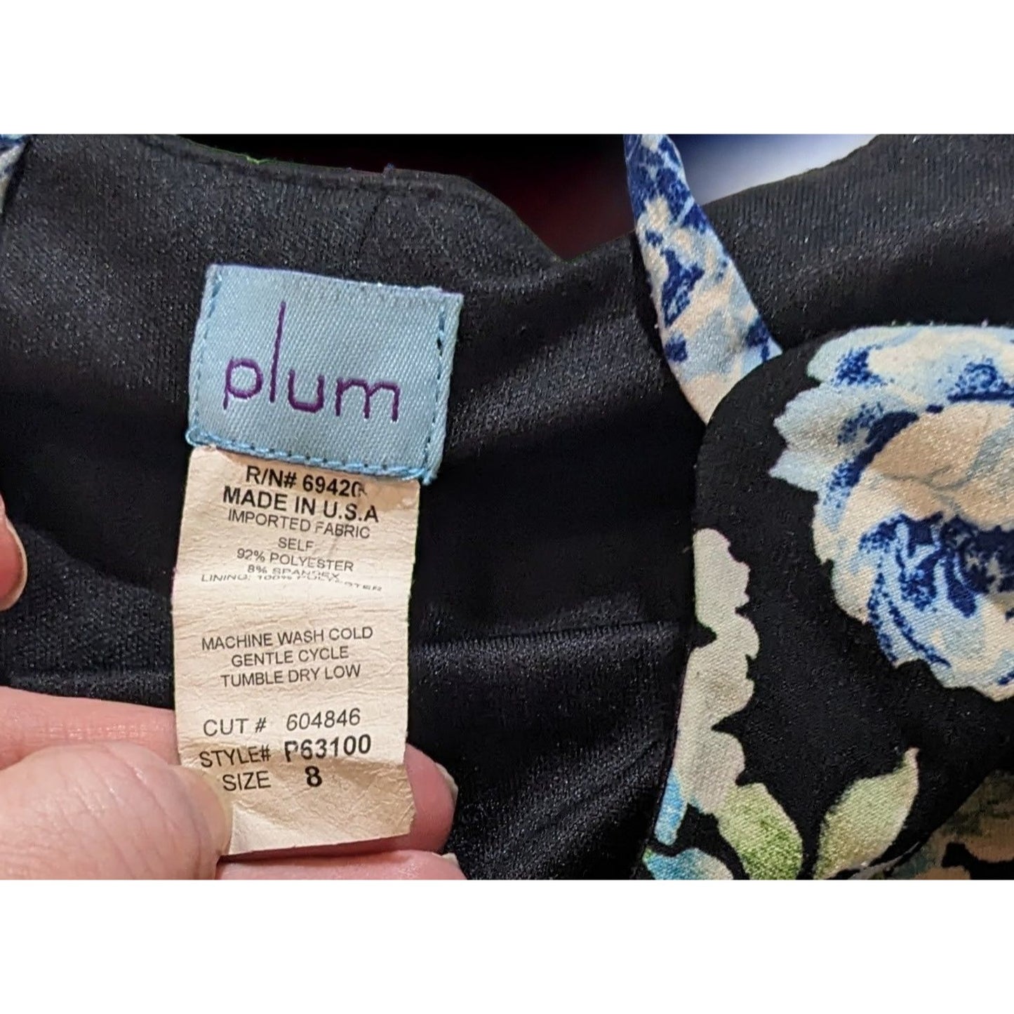 Vintage 90s Plum Floral Summer Dress