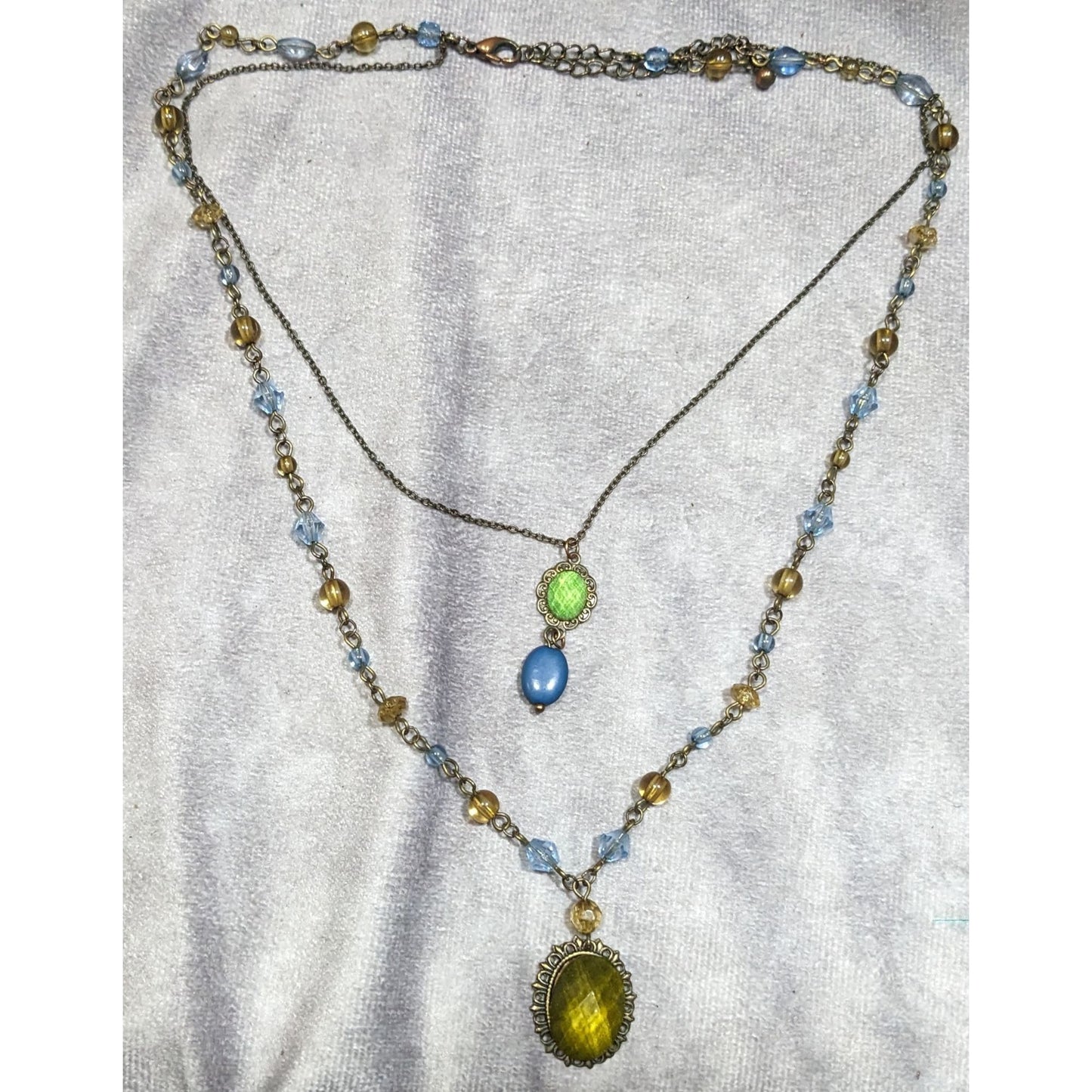 Vintage Victorian Style Layered Beaded Necklace