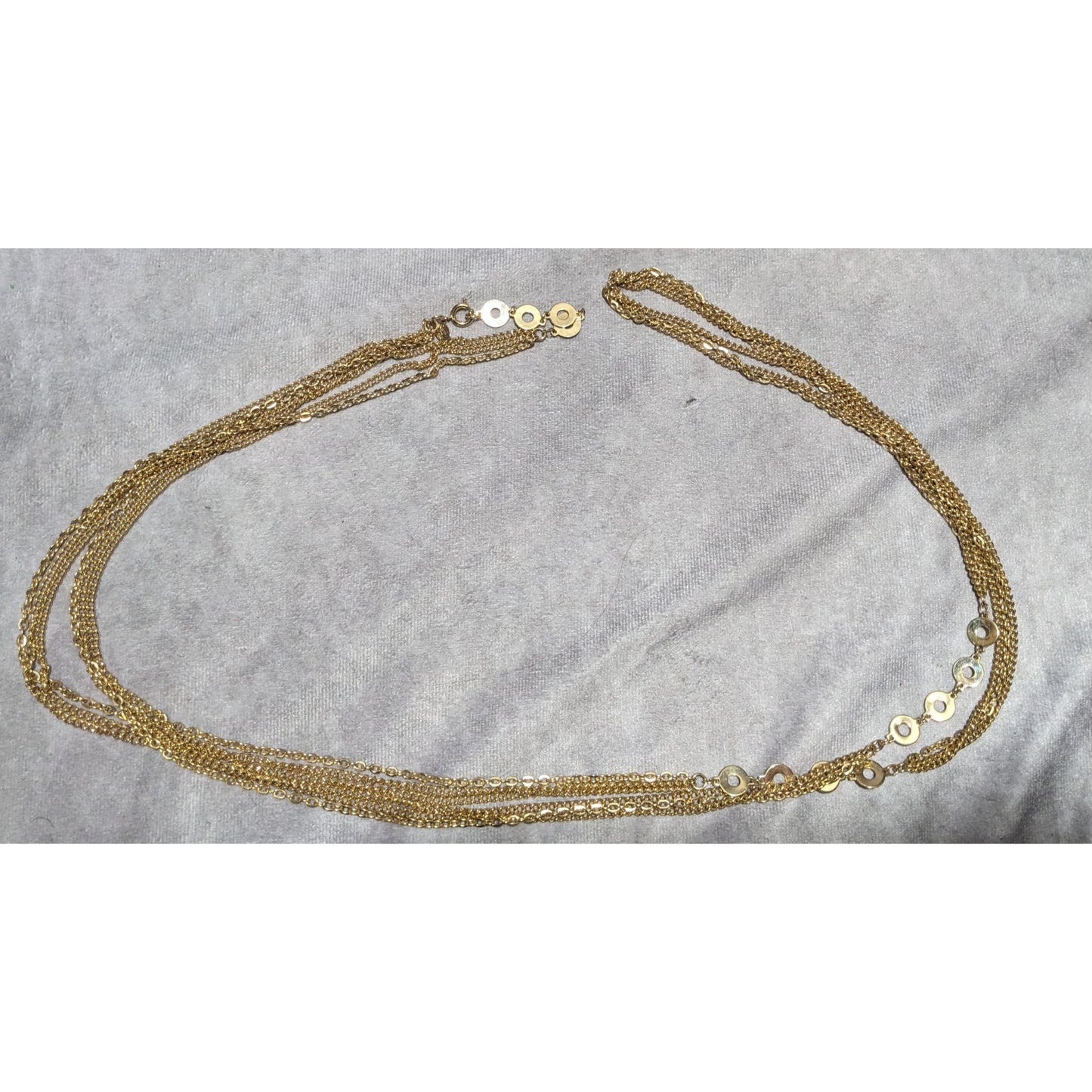 Vintage Park Lane Multi-Layered Gold Chain Necklace