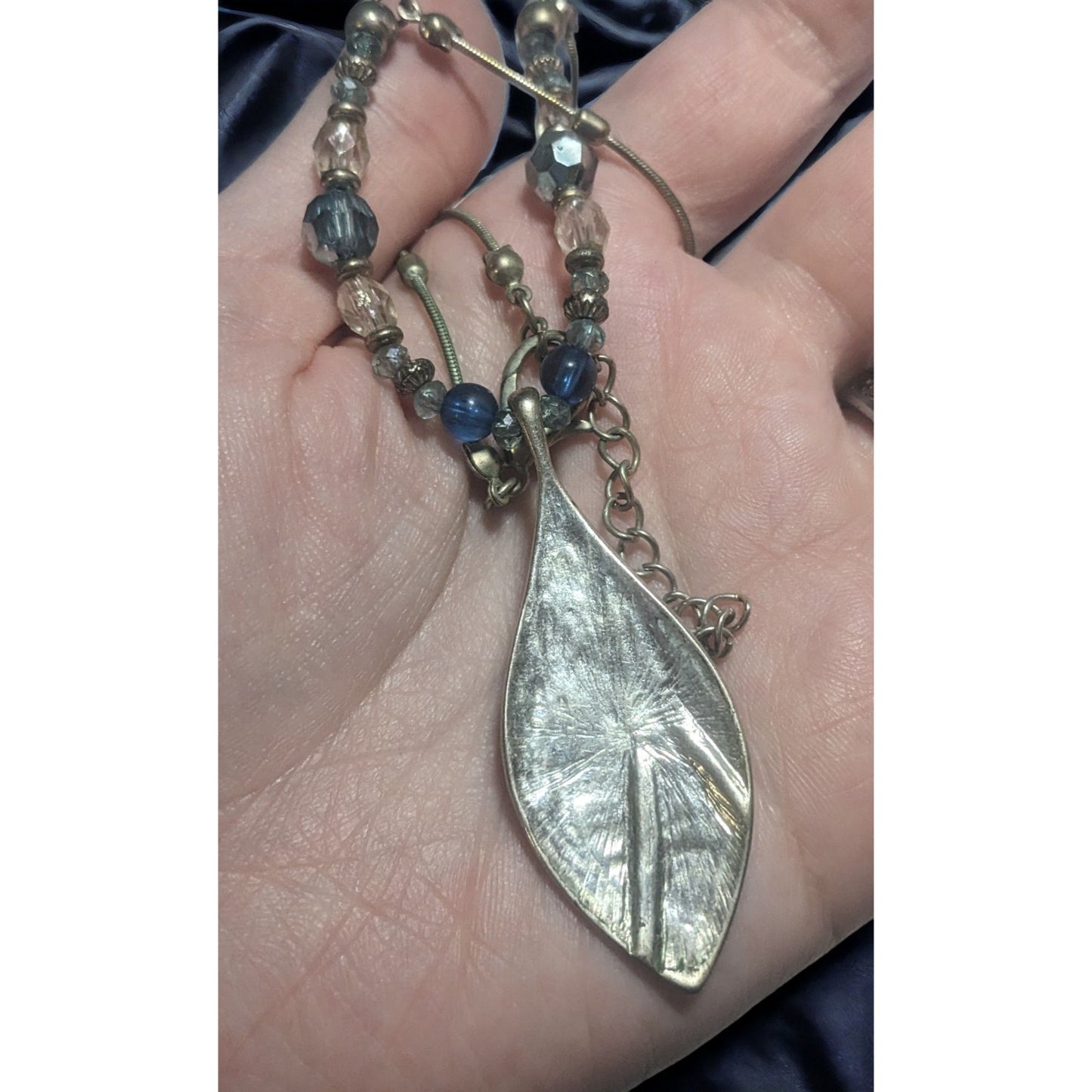 Beaded Enamel Mermaid Pendant Necklace