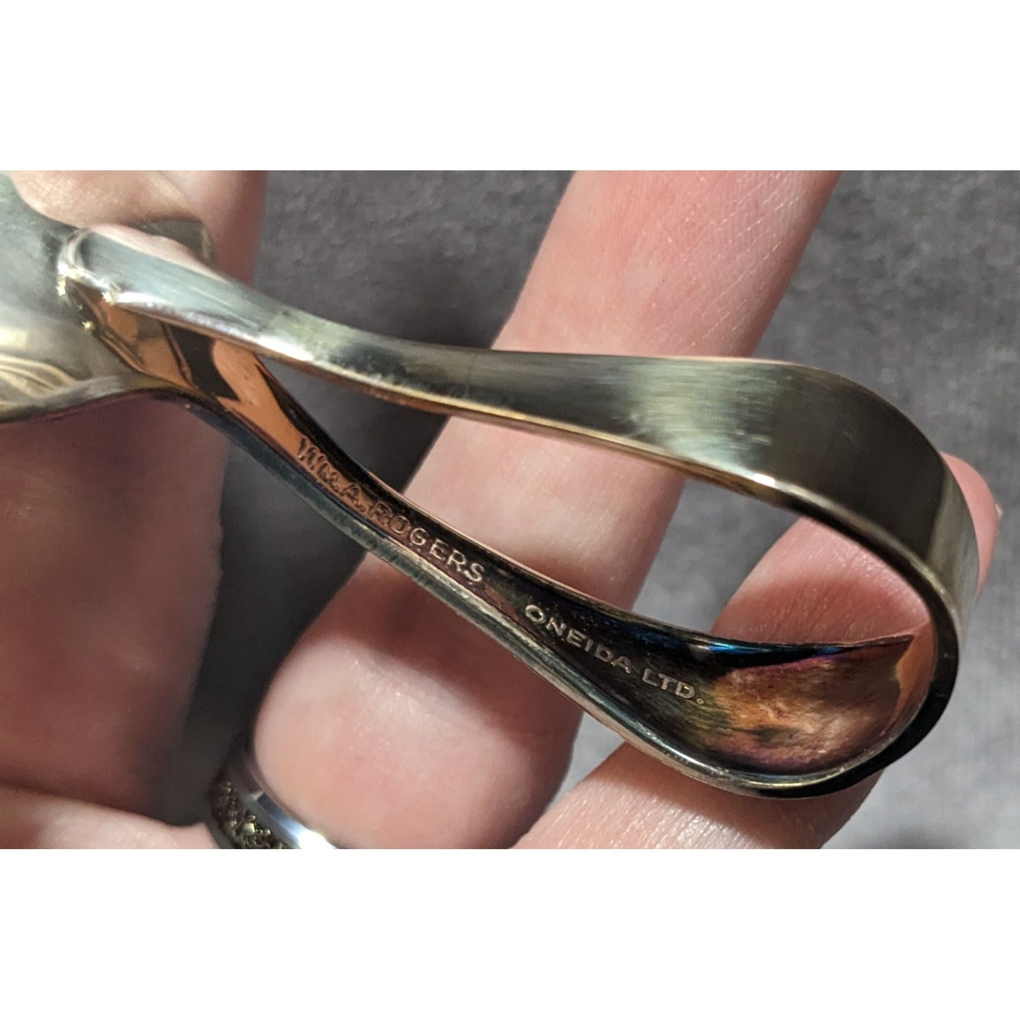 Oneida Harmony Anodized Bent Baby Spoon