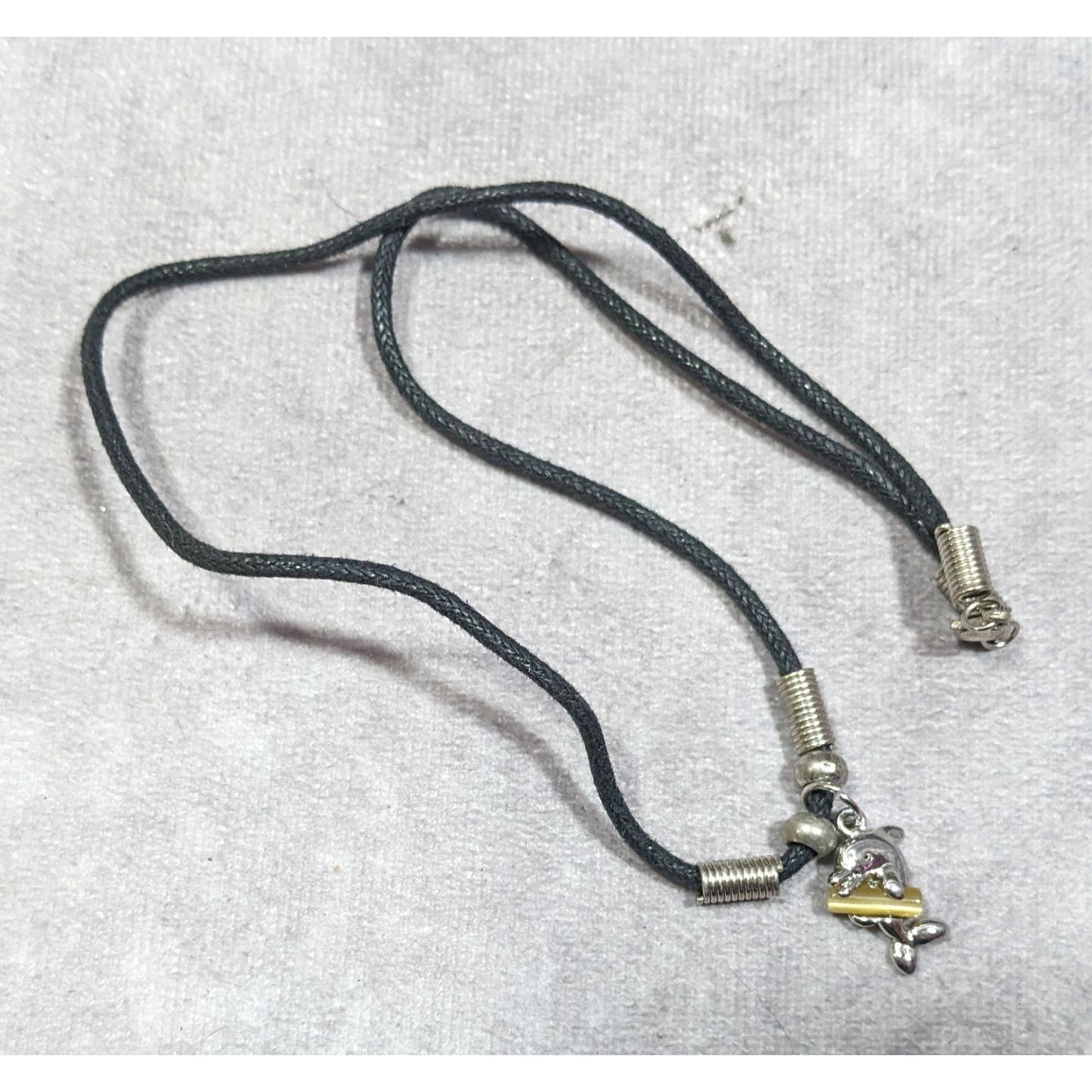 Mermaidcore Minimalist Dolphin With Glass Pillar Pendant Necklace