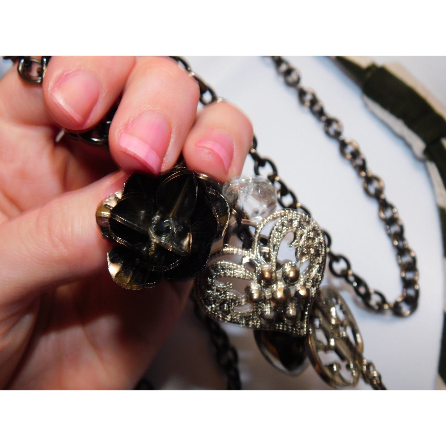 Gothic Heart Statement Necklace