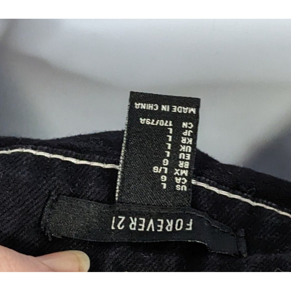 Forever 21 Black Denim Mini Skirt