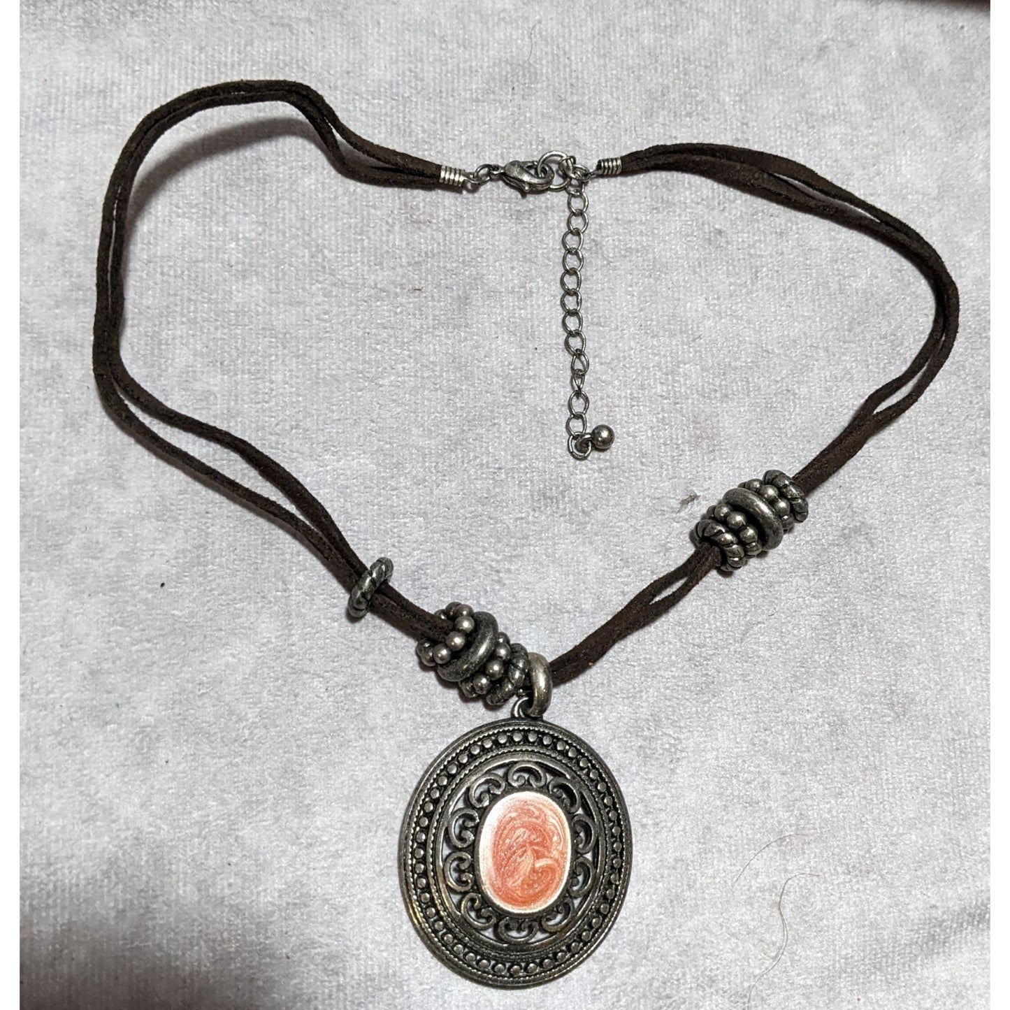 Victorian Style Enamel Medallion Necklace