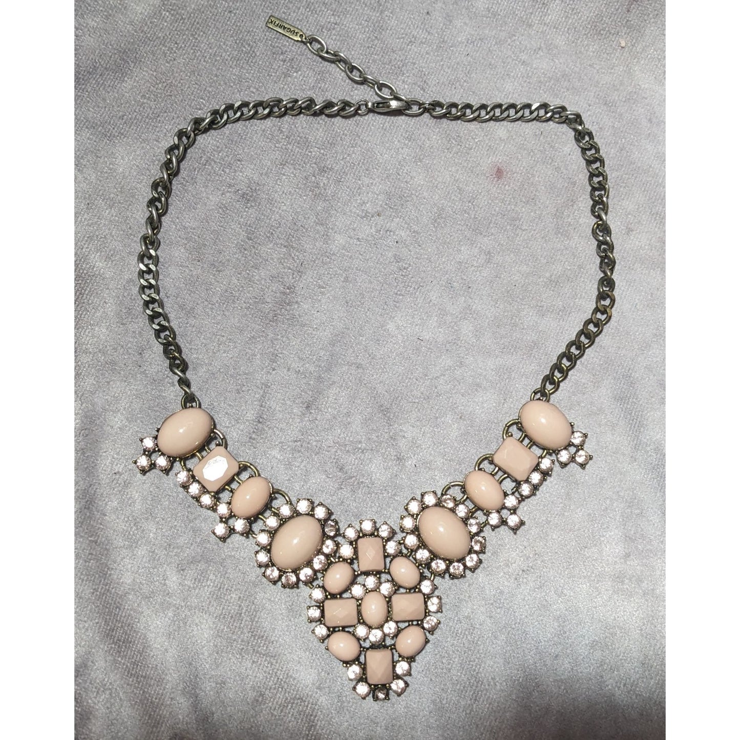 Sugarfix Pink Gemmed Statement Necklace
