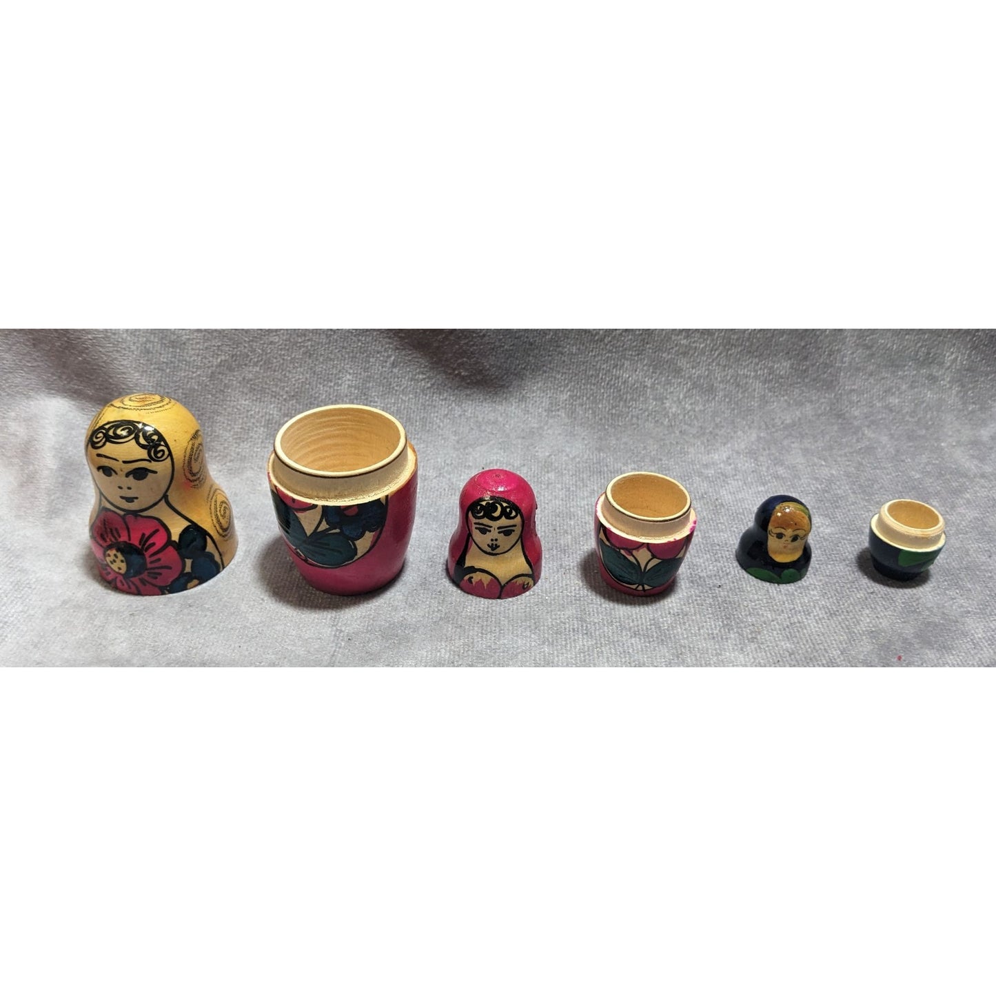 Traditional Hand Painted Russian Wooden Nesting Dolls