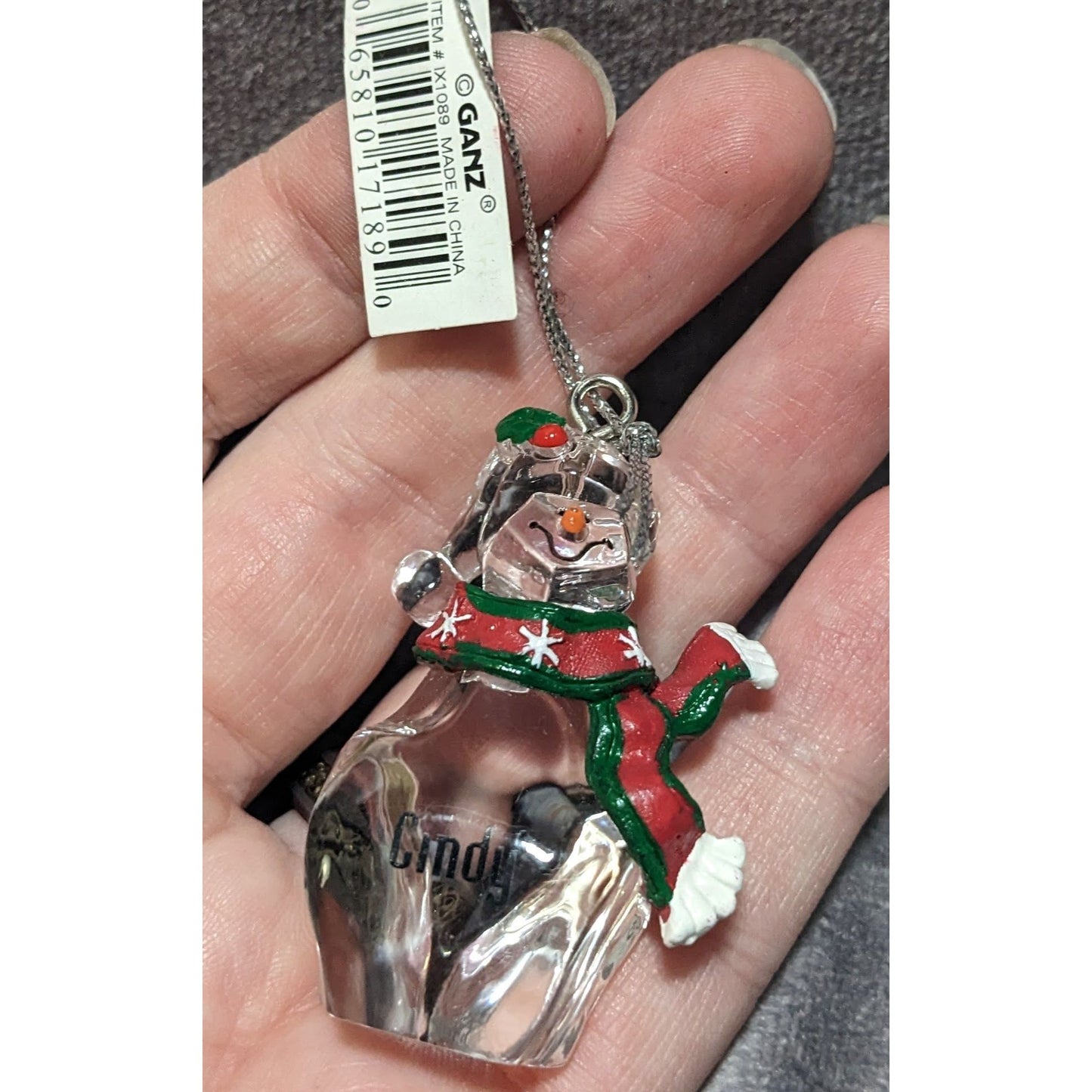 Ganz Cindy Snowman Ornament