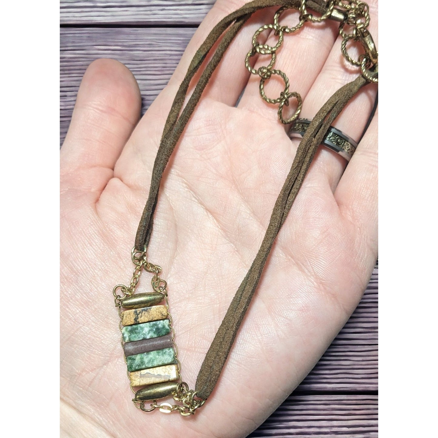 Bohemian Stone Pillar Bead Choker