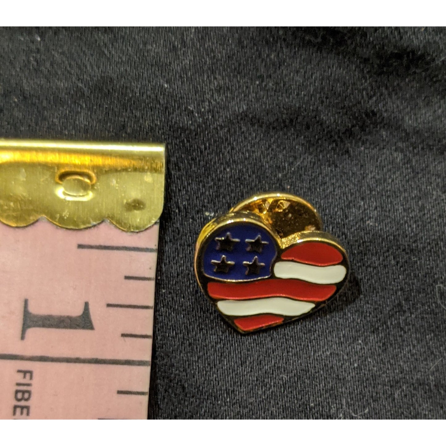 Vintage Avon Heart US Flag Collectible Lapel Pin