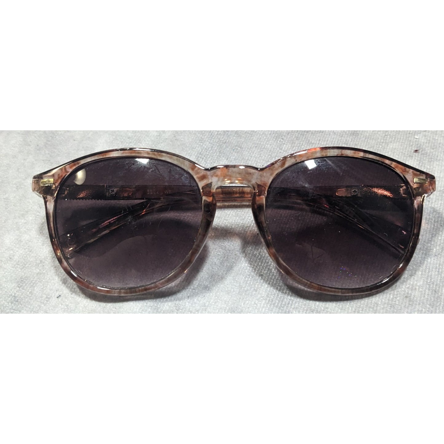 Elle Retro Mottle Brown Translucent Sunglasses
