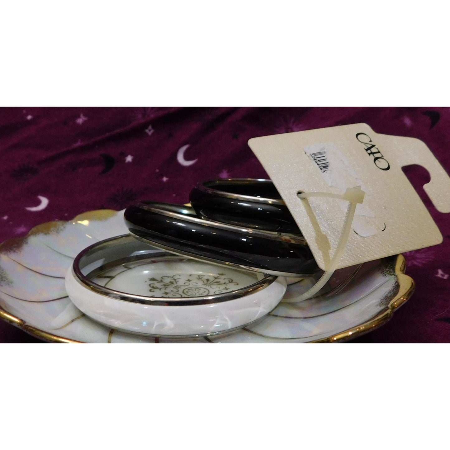 Cato Black And White Bangle Set (New With Defect)