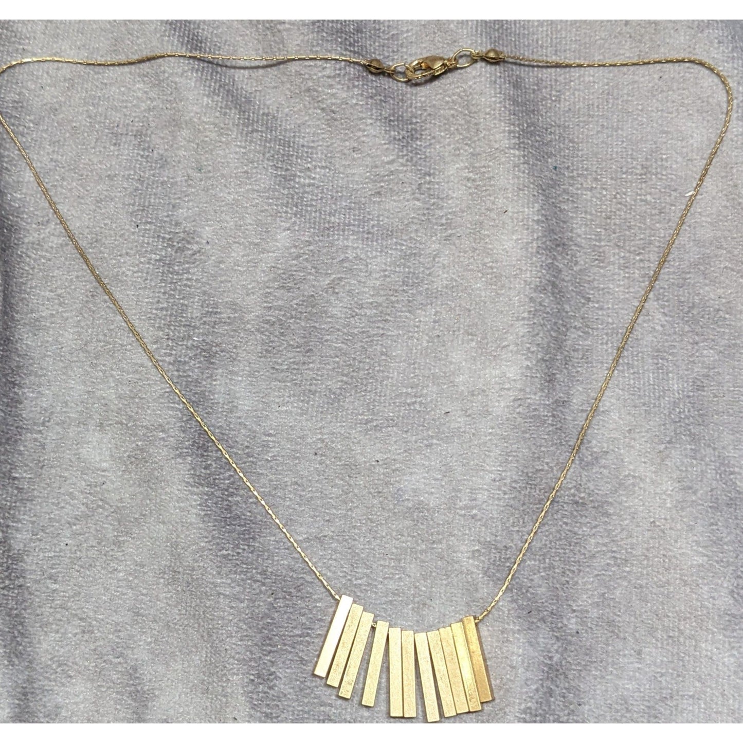 Modern Elegant Key Fringe Gold Tone Necklace