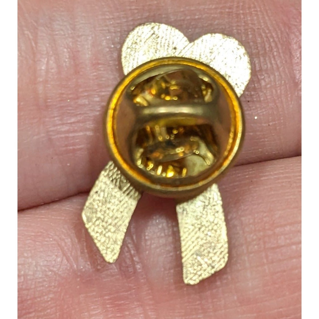 Autism Awareness Purple Heart Ribbon Lapel Pin