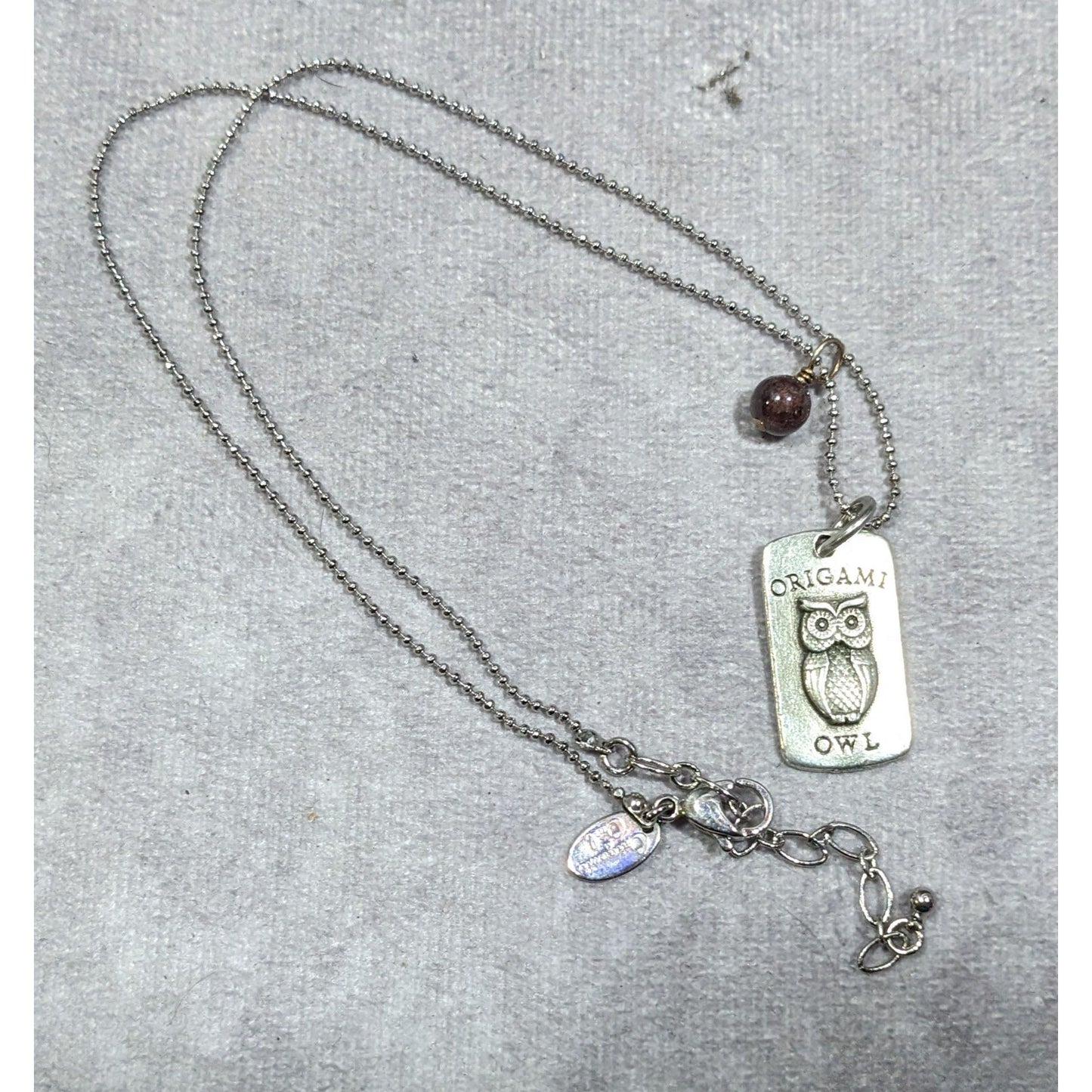 Origami Owl "Owl Always Love You" Silver Tone Pendant Necklace