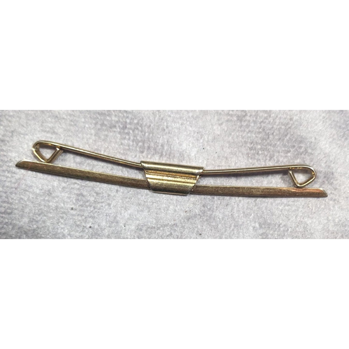 Vintage Elegant Slim Gold Tone Collar Bar