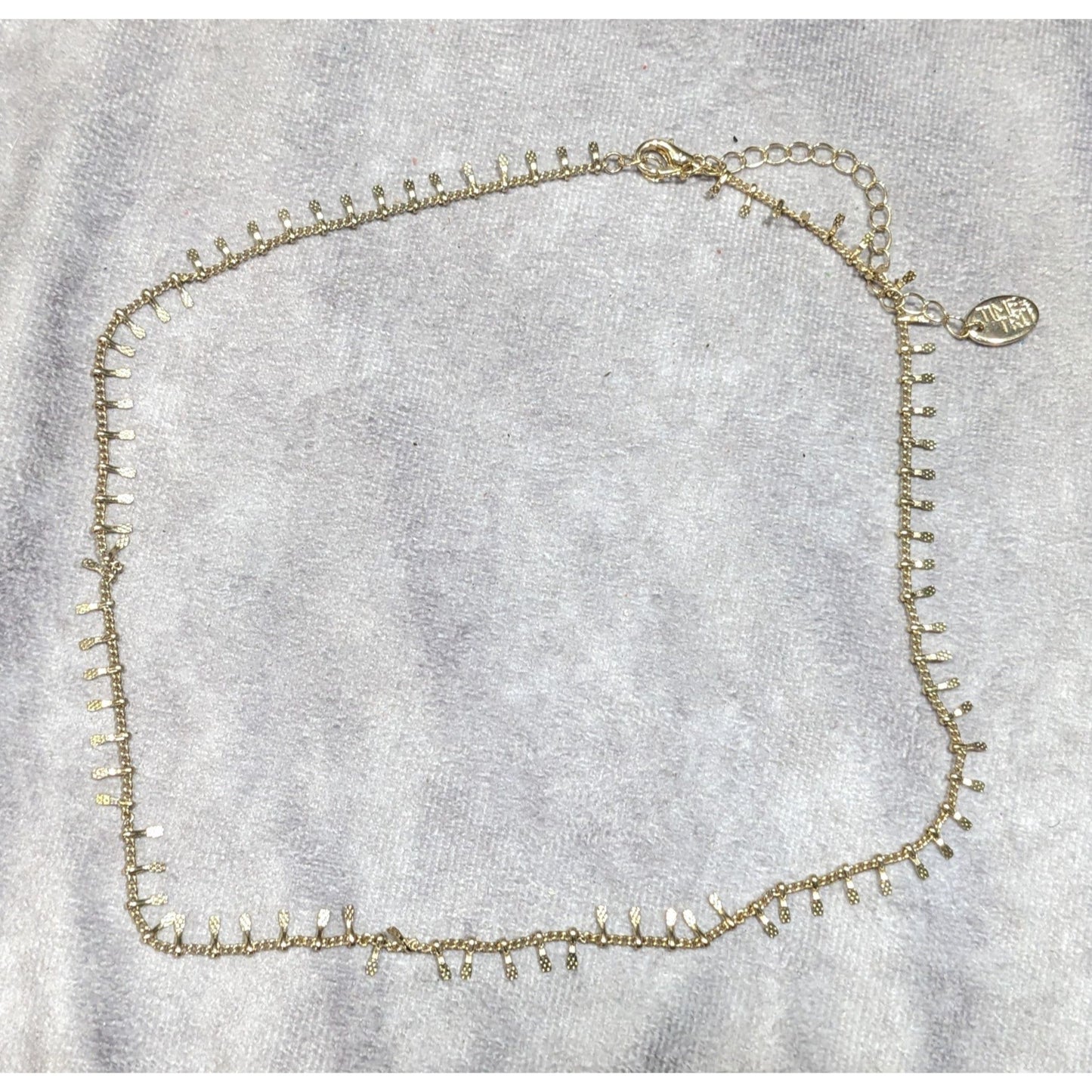 Time & Tru Minimalist Gold Tone Key Charm Chain Necklace