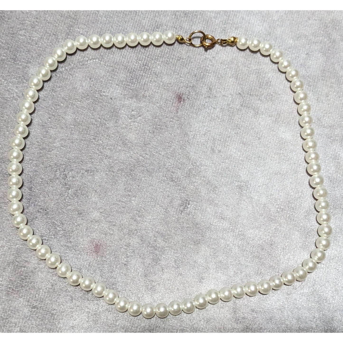 Casual White Faux Pearl Beaded Necklace