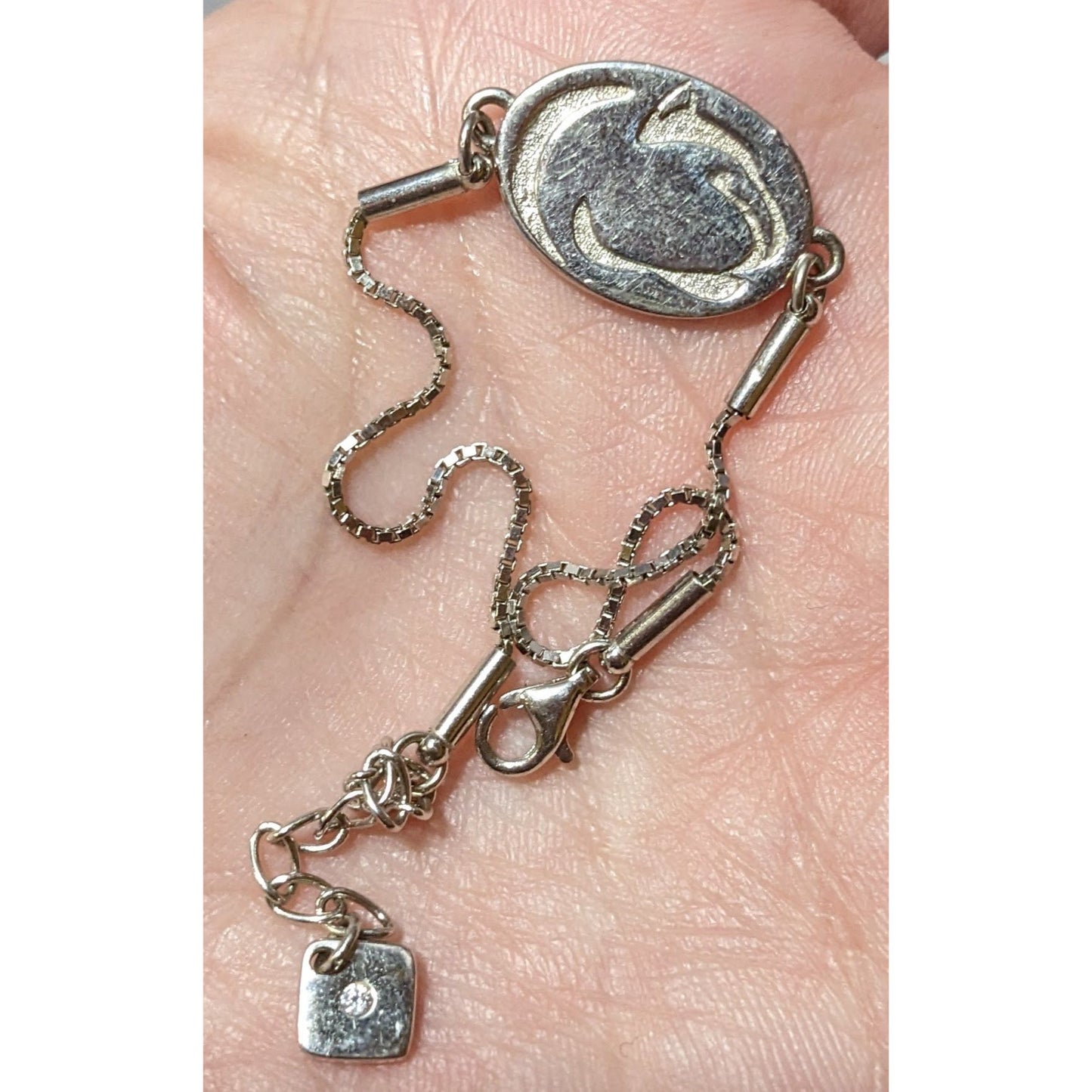 Carolina Panthers Silver Tone Bracelet